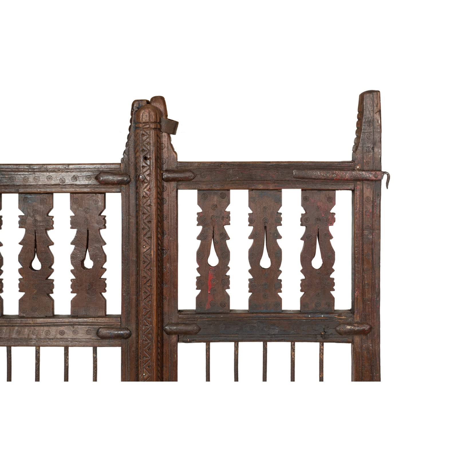 Biscottini Cancelletto in Legno per Esterno 108x4x87 cm | Cancello Giardino con Doppia Anta | Cancelletto Giardino Esterno Vintage restaurato