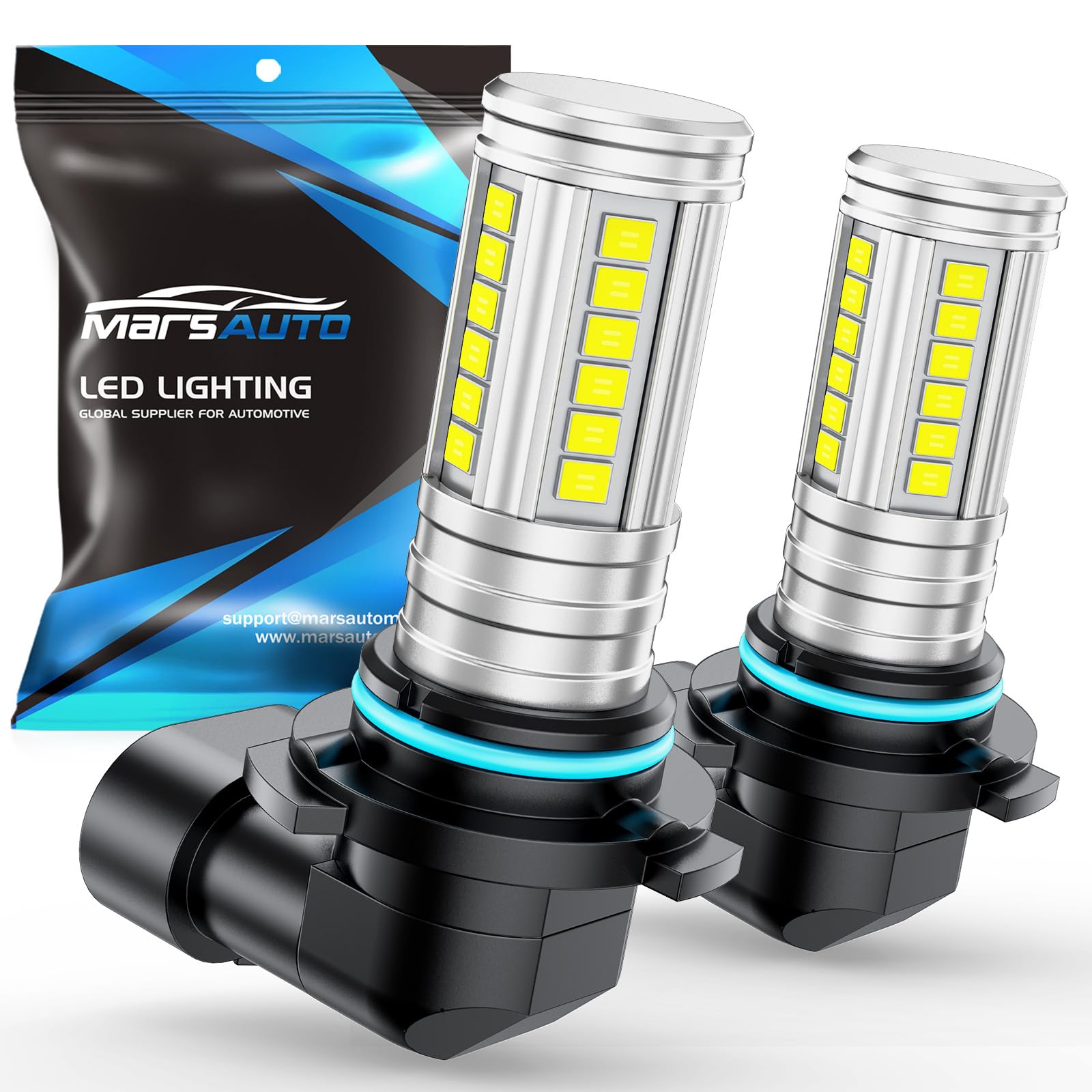 Marsauto 9006 HB4 Fog Light Bulbs, 12,000LM 1:1Size Real 360° Illumination HB4 Led Fog Light Bulbs, 6500K White Strong Penetration, Upgraded LED Chips HB4 Fog Lights Led, Accessory Light Kits