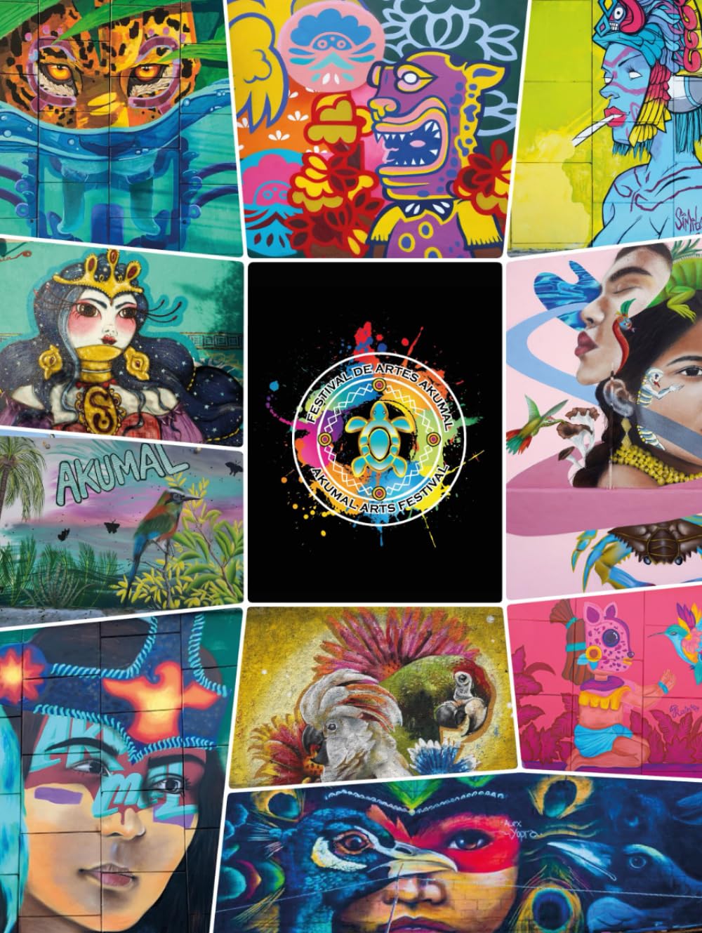 Akumal Art Festival tableau street art pour salon moderne et coloré