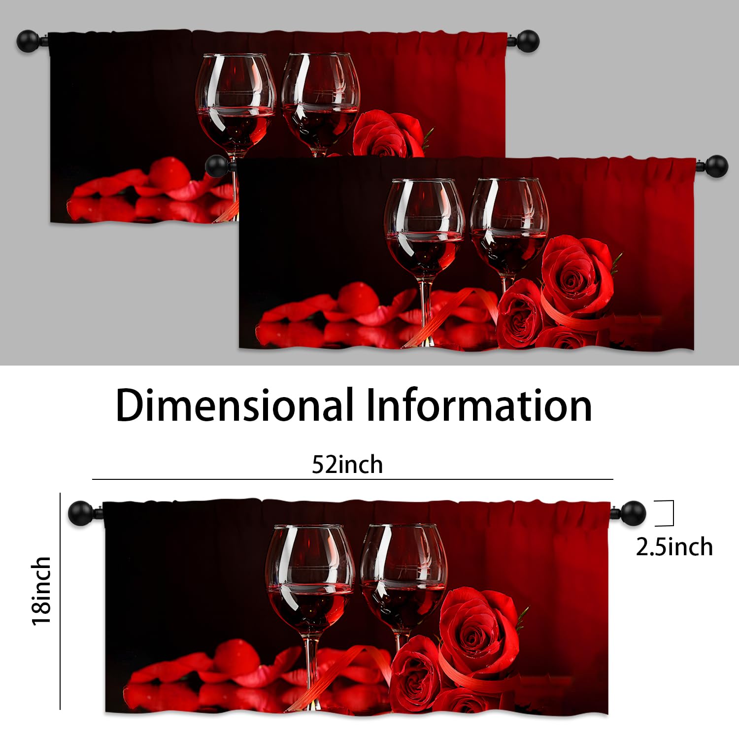 ZhiRain Farm Grape Wine Glass Valance Curtain Wine Barrel