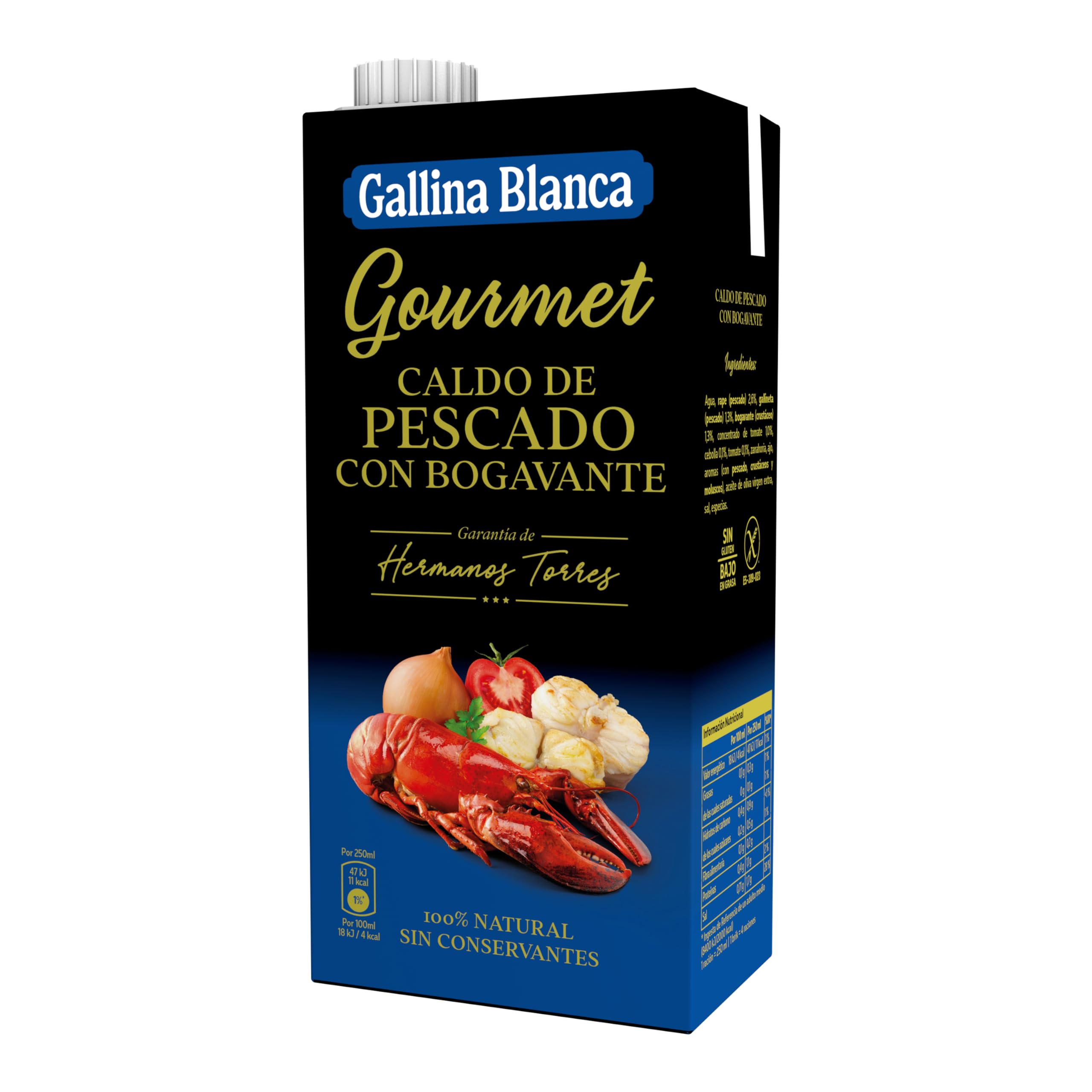 Gallina Blanca - Caldo Gourmet de Pescado con Bogavante 100% Natural - 1L