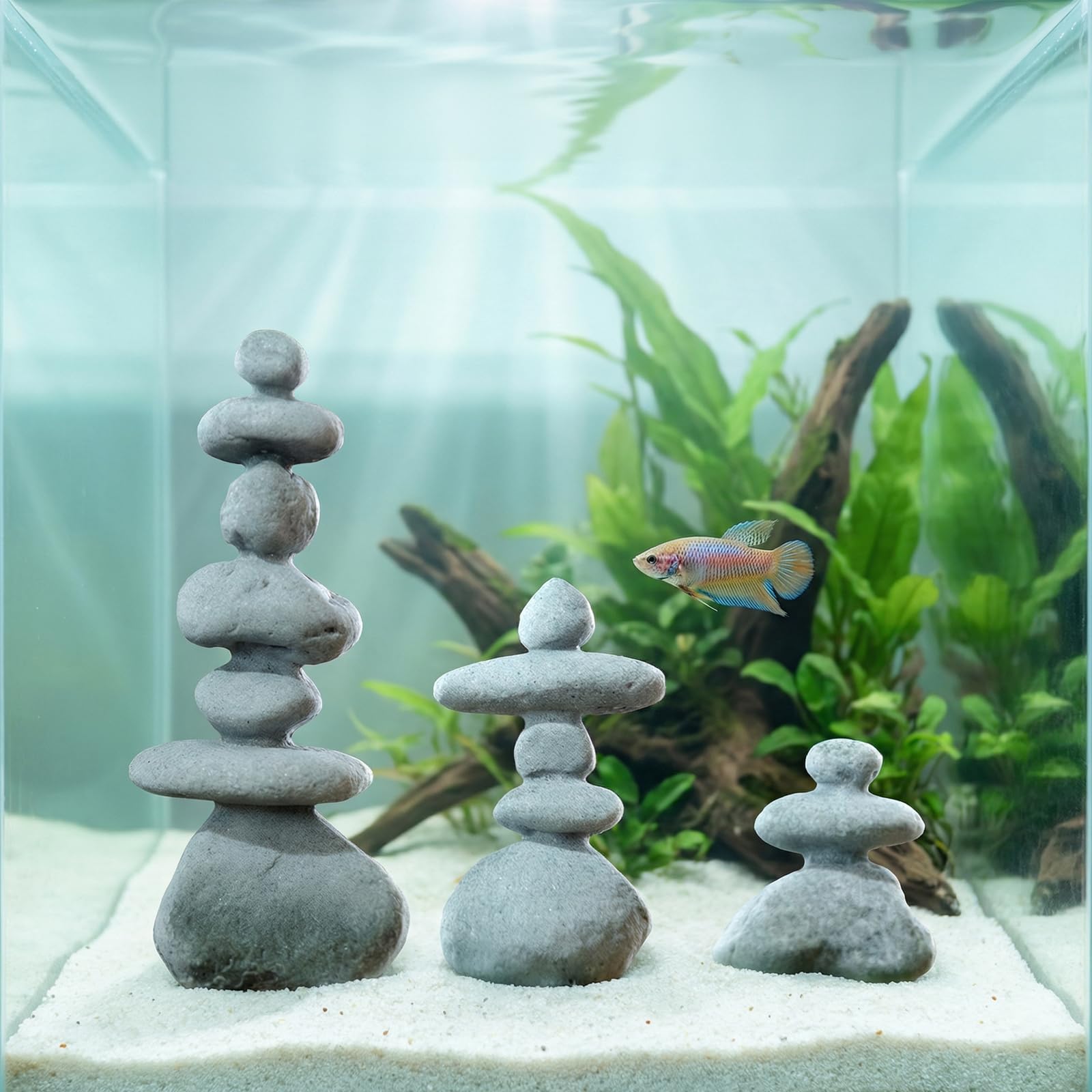 Amazon.co.jp: FADECOR 7ストーン ミニ スタック 禅 岩石 装飾