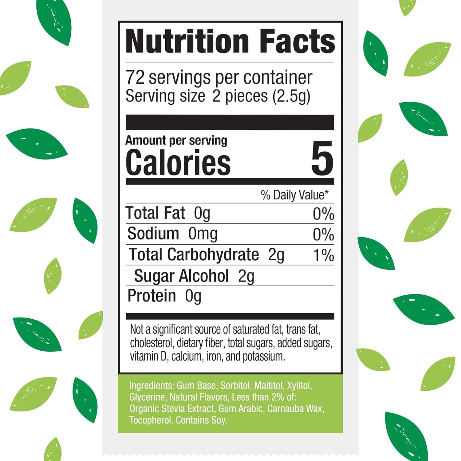 Stevita Hum, Peppermint - Sugar-Free Gum - 12 Pieces, Pack of 12 - Supports Oral Health - Non-GMO, Vegetarian, Keto, Gluten Free (Package may vary)