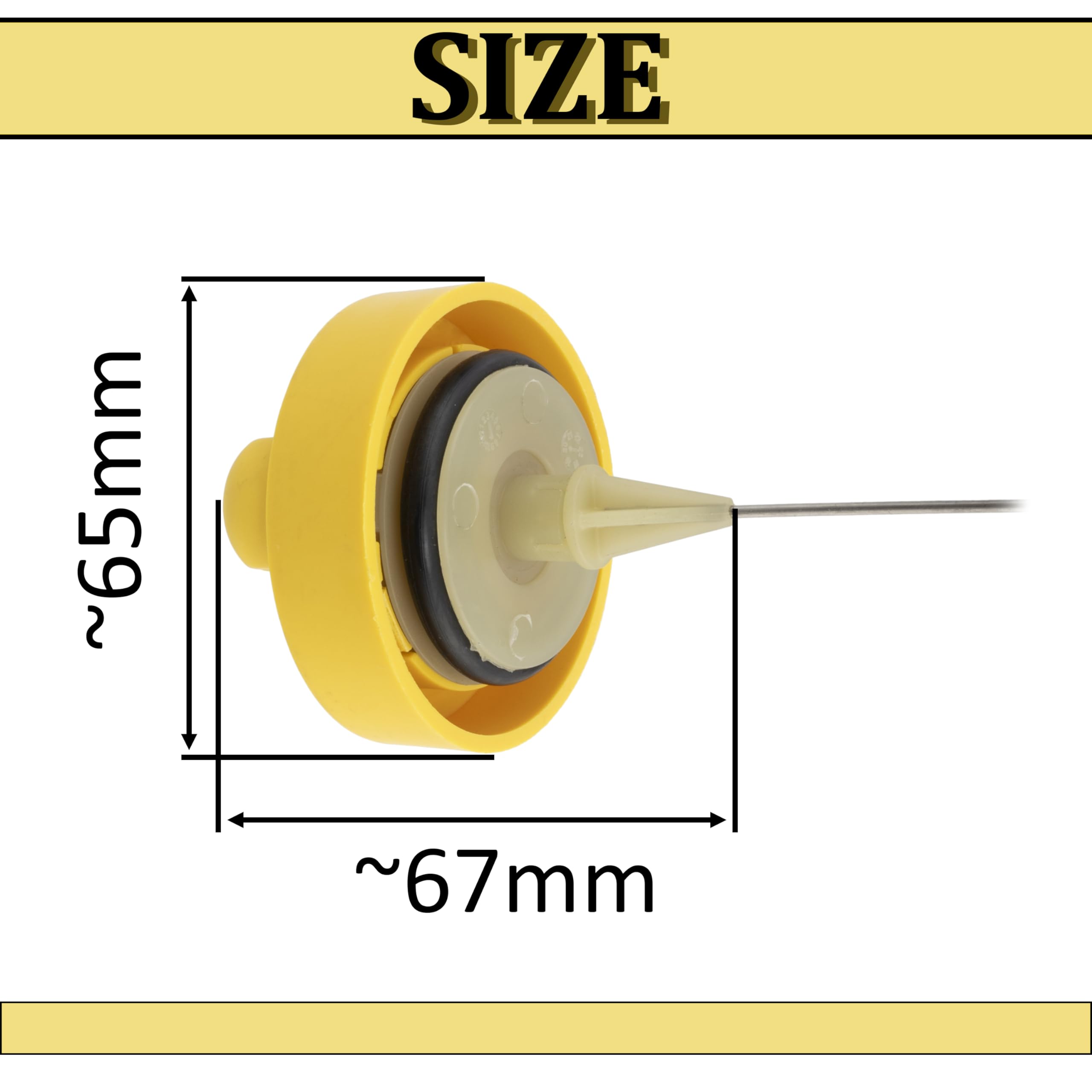 AERZETIX C70040 - Bouchon De Remplissage D'Huile Moteur Avec Jauge - Compatible OE 6070180200, 8200722794, 111400116R