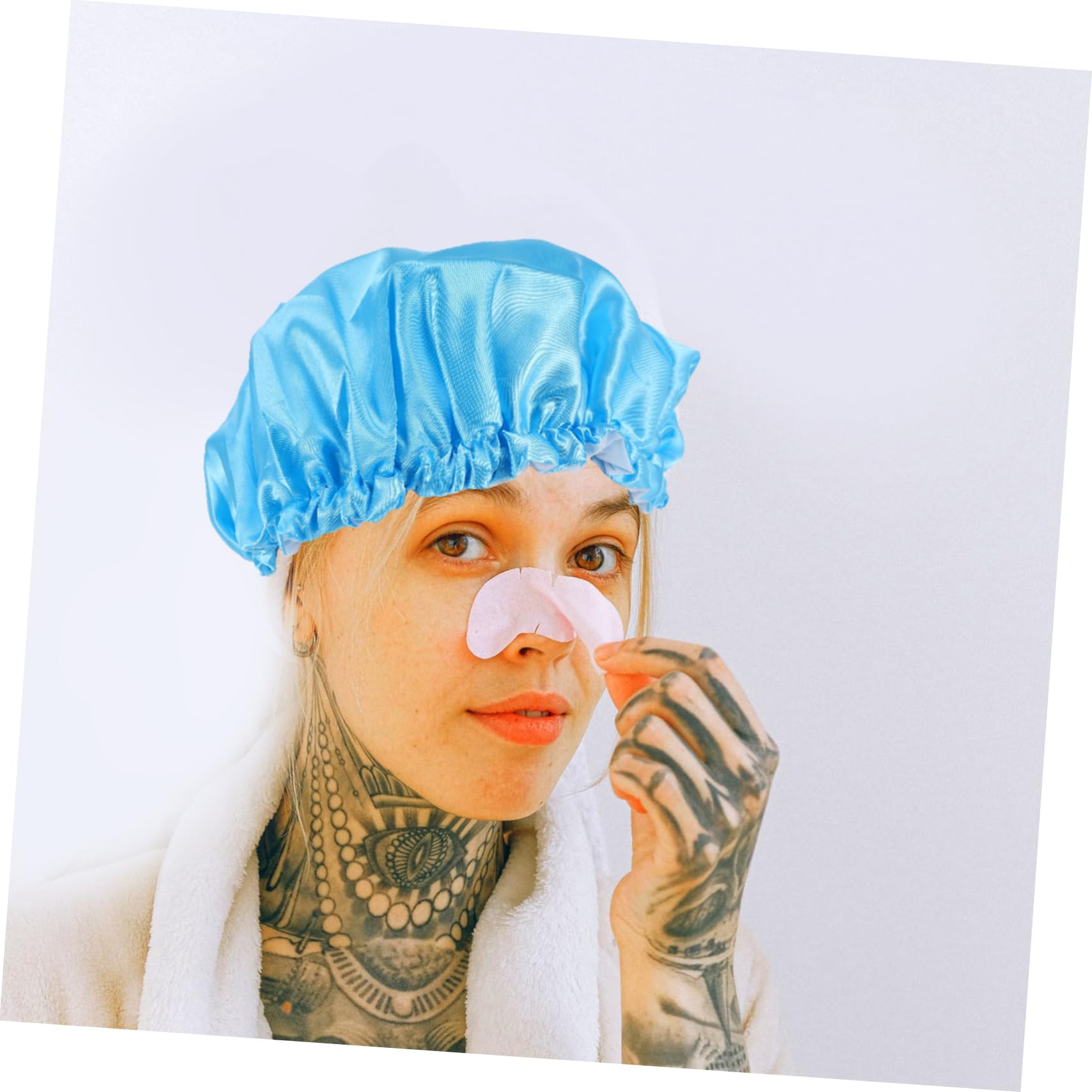 minkissy 12stücke Multi-funktions Duschhaube Für Damen Wasserdichte Doppellagige Badekappe Im Farben Regenbogenrosa Für Bad Schlaf Und Haarpflege