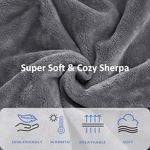 Miniatura 3 de L'AGRATY Manta de forro polar con mangas, bolsillo y sombrero, manta funcional extra larga, cálida, suave y acogedora, regalos para mujeres, novia,