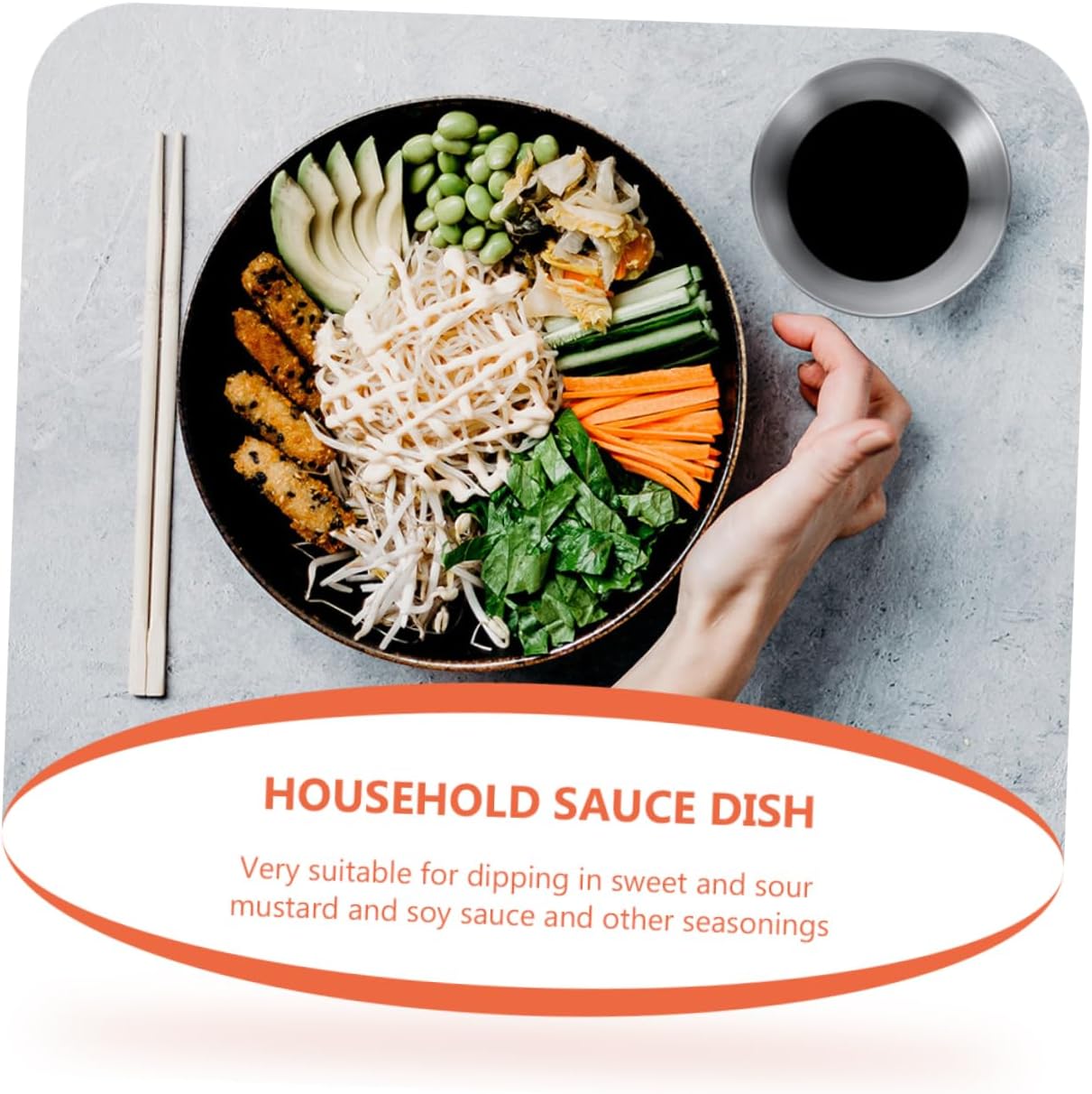 4pcs Household Sauce Dish Condiment Plate Seasoning Holders Round Food Seasoning Plate for Dipping
