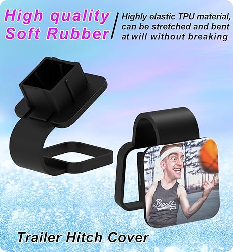 Miniatura 5 de Cubierta de enganche de remolque de 2 pulgadas, cubierta de enganche de remolque de baloncesto hombre, enchufe de enganche de tubo receptor para