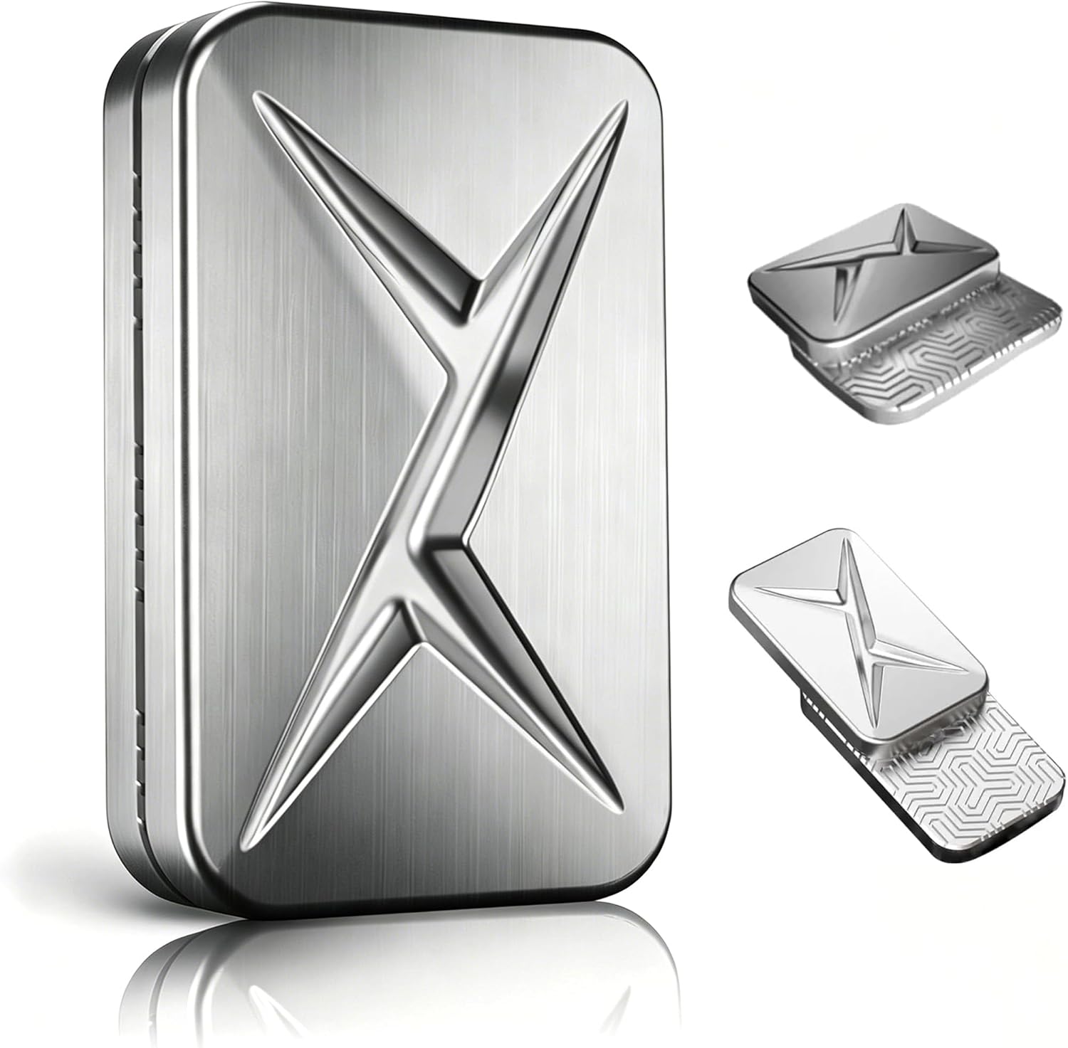 Fidget Slider,Breakthrough Metal Magnetic EDC Haptic Trackless Lightning Fidget Toys,Adults Anxiety/ADHD/Stress Relief (Silvery)