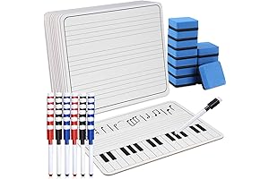 12PCS Dry Erase Music Staff White Boards Music Games for Classroom