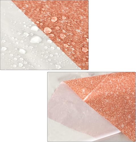 Miniatura 3 de Remagr Mantel redondo de plástico de 84 pulgadas, desechables, para Navidad, boda, cumpleaños, decoración de jubilación (blanco, oro rosa)