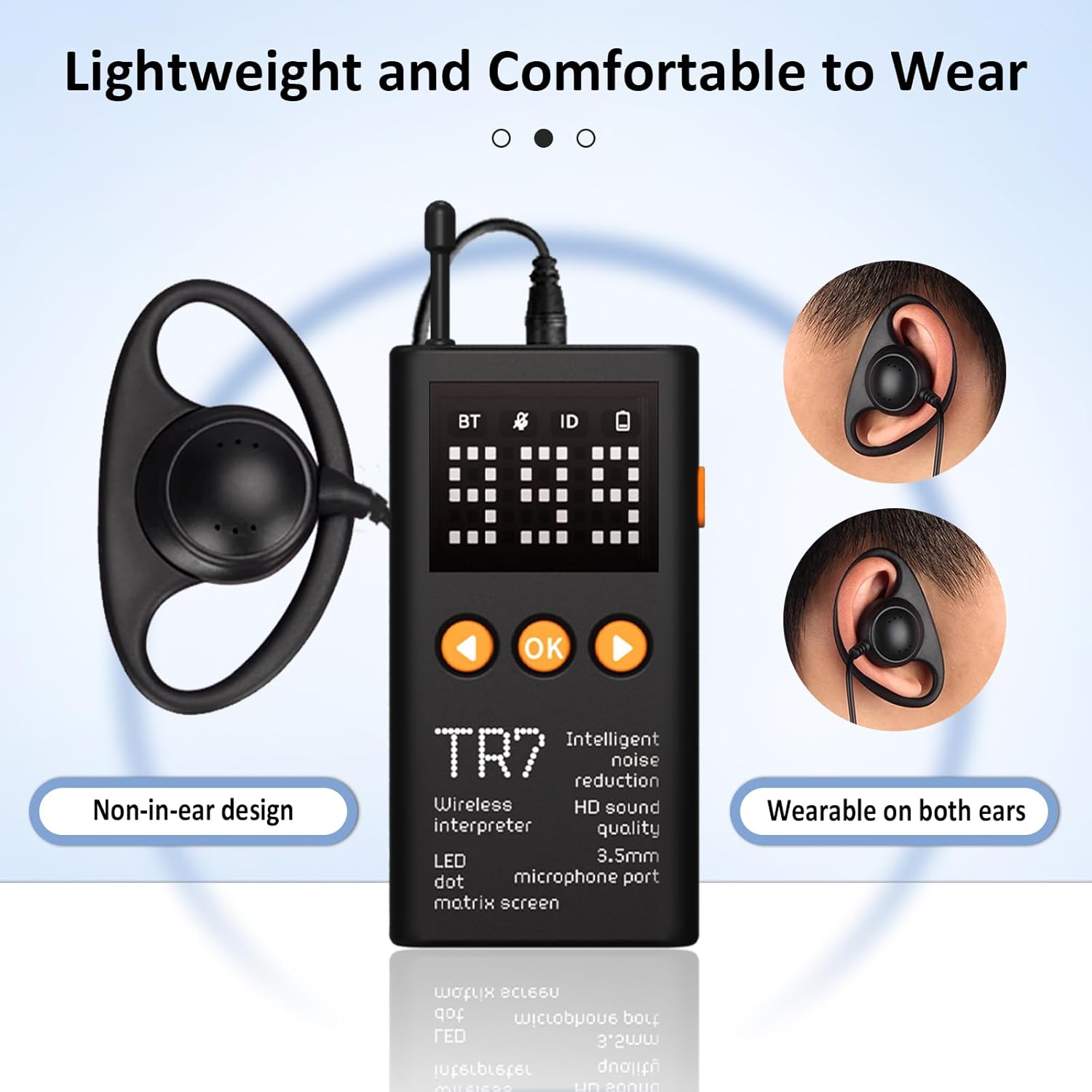 Wireless Tour Guide System, Tour Guide Microphone and Speaker, Tour Guide Headsets 1 Transmitter 10 Receivers, 200m/656ft Long Range, Tour Guide Speaker for Factory School Church Museum - Image 5