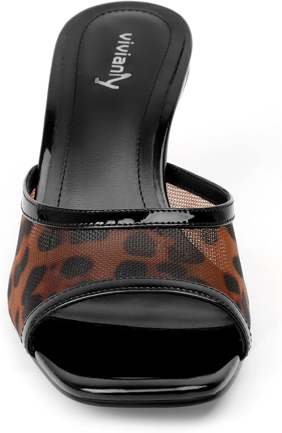 vivianly Womens Clear Heels Sandals Transparent Stiletto Heel Slippers Backless Peep Toe Slip on Heeled Mules - Image 6