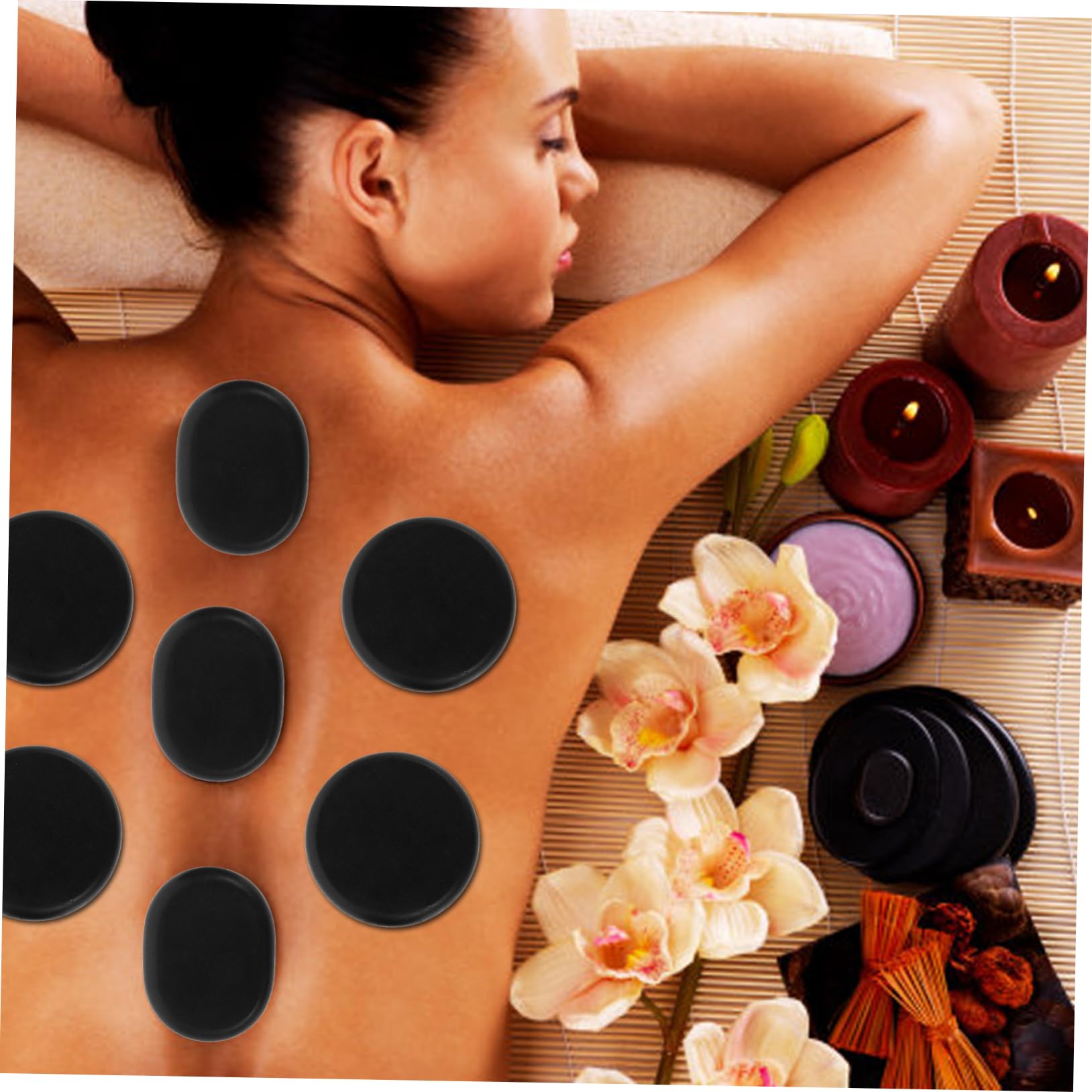 Runde Bian Stein Massagesteine für Spa und Heim Spa