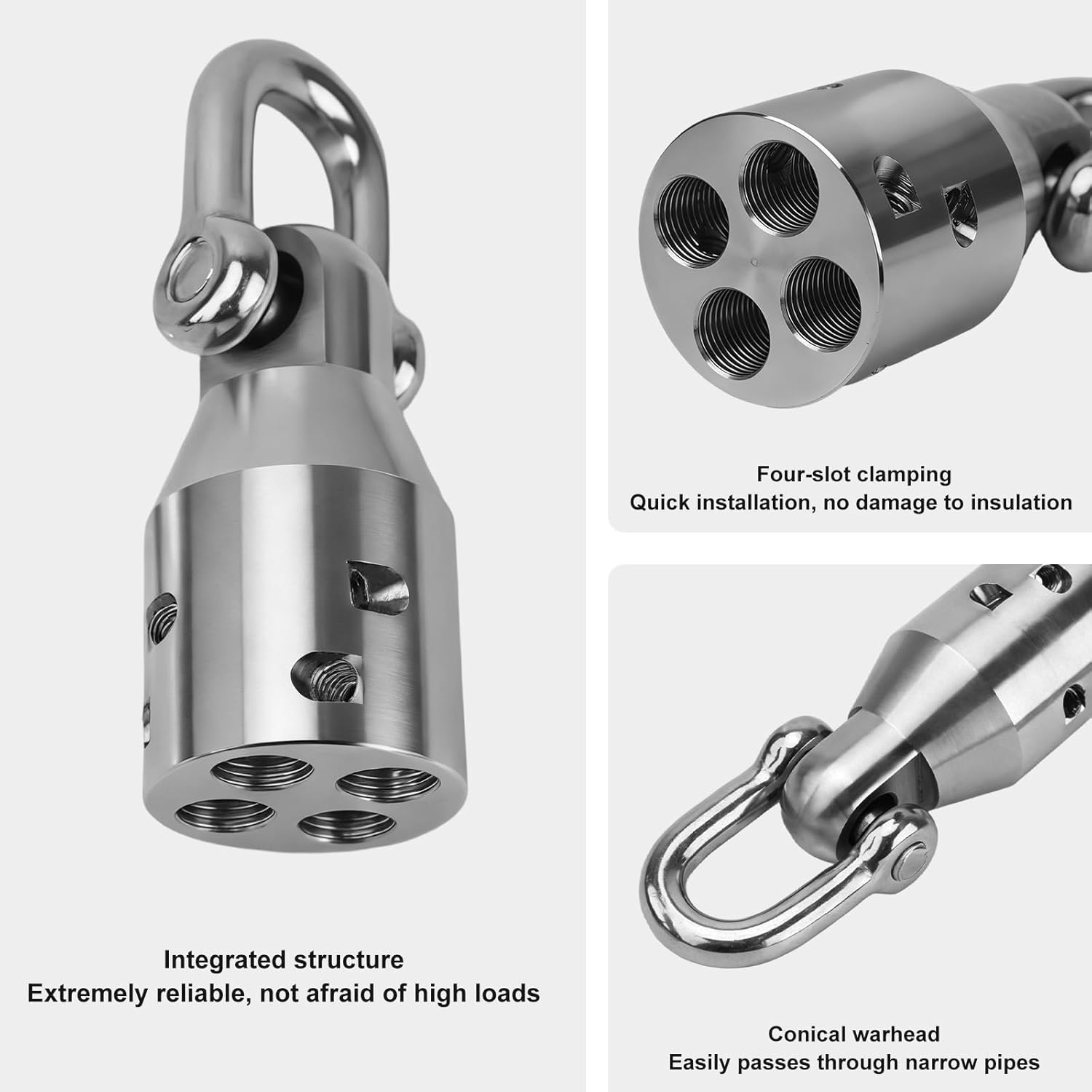Penguin Puller Jr. 69705 Heavy Duty Wire Pulling Grip Compatible with 2/0 to 4/0 Copper & Aluminum Cable - 4000 lb Max Pull for Conduit & Underground Installation