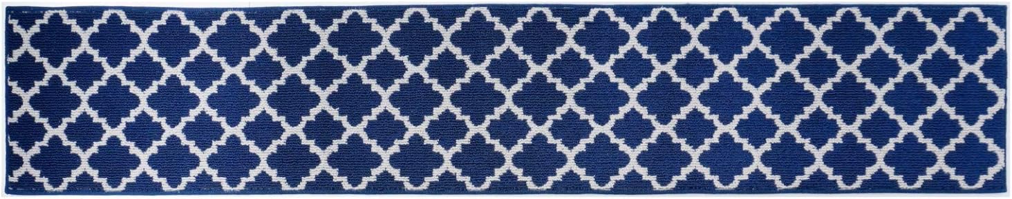 Kitchen Mat, Navy, Approx. 17.7 x 94.5 inches (45 x 240 cm)