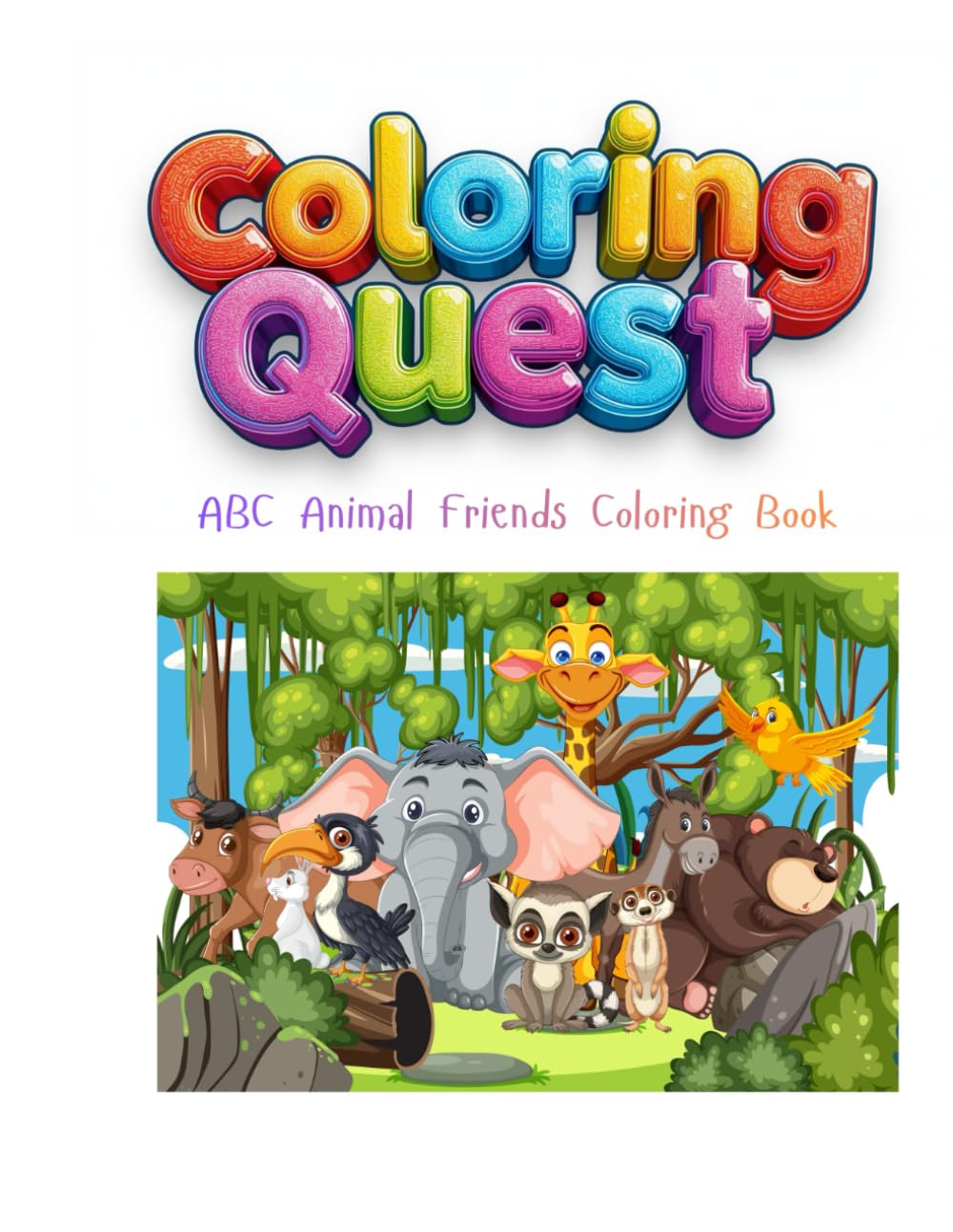 ABC Animal Coloring Book: Fun Alphabet Coloring Pages for Preschool & Kindergarten Kids Ages 3–6