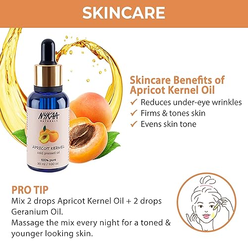 Miniatura 3 de Nykaa Naturals Aceite Facial - Puro prensado en frío (albaricoque)