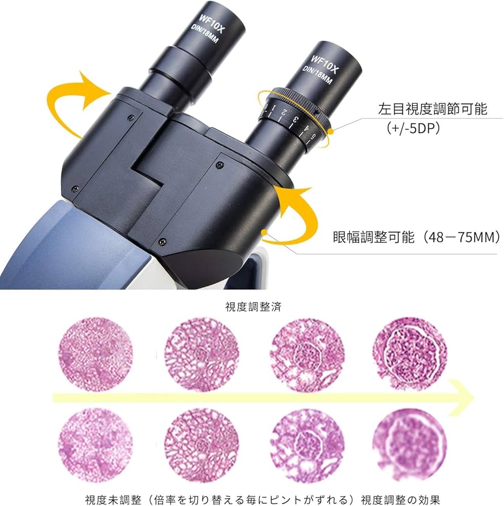 Amazon.co.jp: SWIFT 双眼 両眼タイプ生物顕微鏡 最大2500X拡大