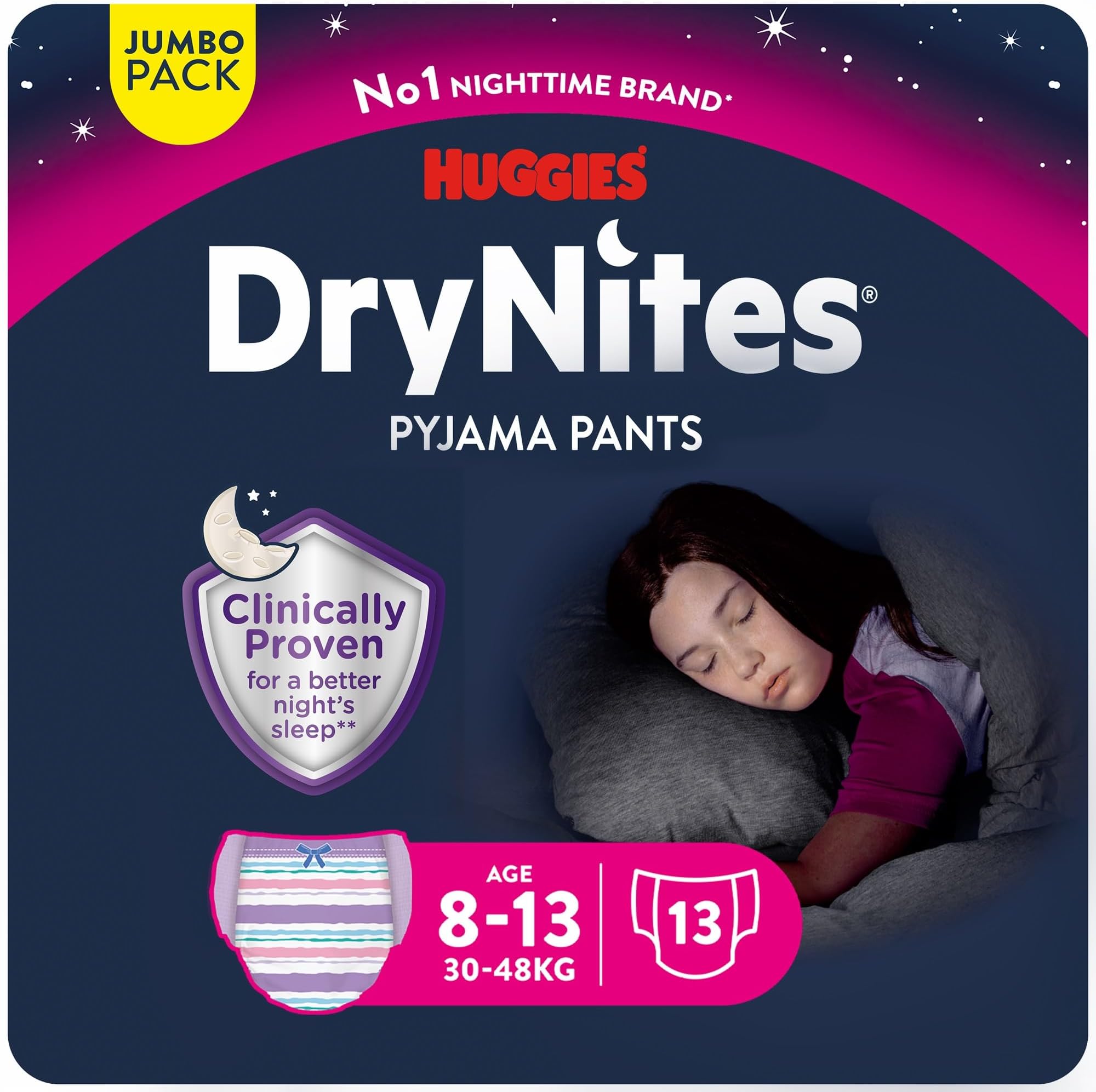 Drynites 8-15 years Absorbent Nightwear (2 x 13 pack )