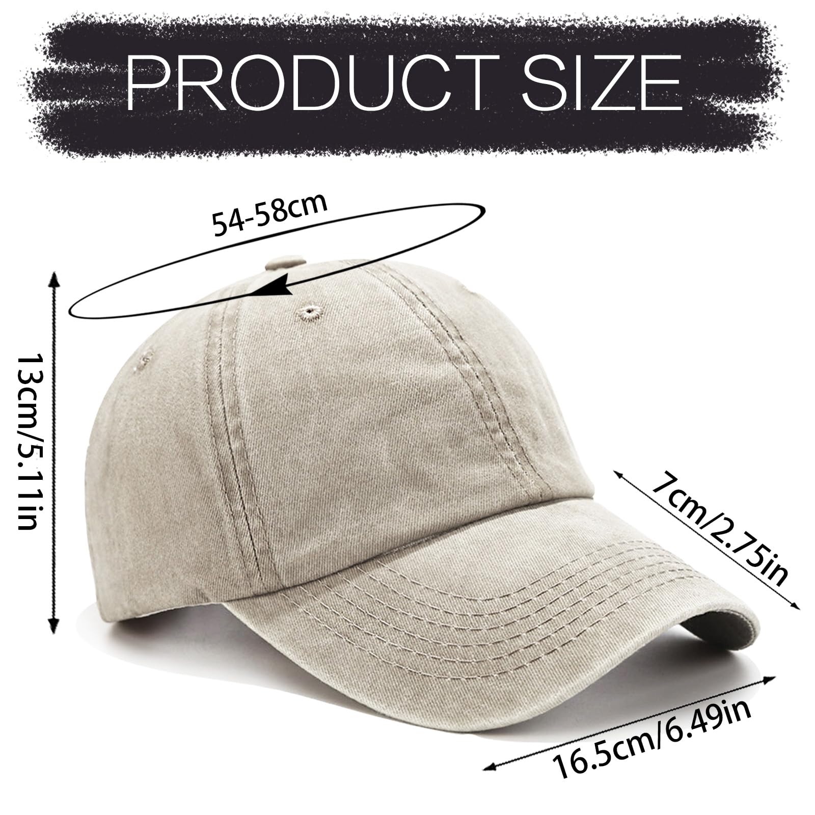 Retro Gorra Beisbol Mujer, Gorra de Gorra Beisbol Lavada y Desgastada, Gorra Mujer Verano, Visera para para Hombres y Mujeres
