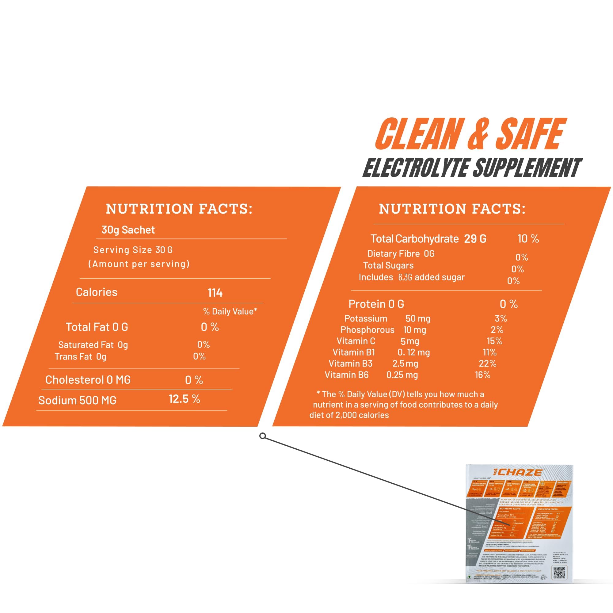 QUA Nutrition 1CHAZE Isotonic Sports Drink Traveller Pack | 6% Isotonic Energy Drink & Hydration Drink | Post, Pre Workout for Women & Men Electral Powder | Multi Vitamin Electrolytes Powder 90 g (3 x 30 g) 2