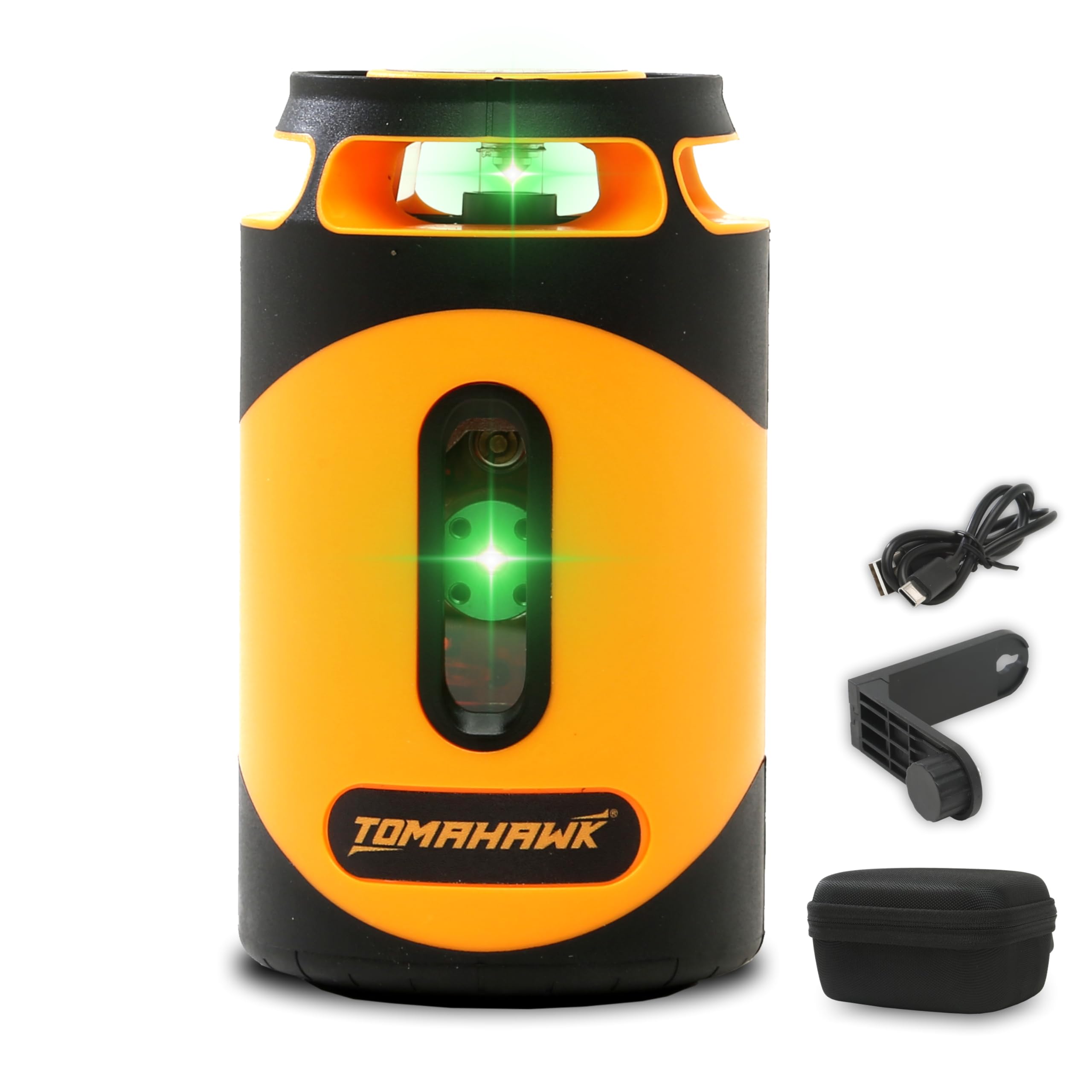 TOMAHAWK® 2 Line Laser Cross Line Leveller Self-Leveling Green Laser Level | 25m Working Distance | ±3mm Precision | IP54 Dustproof | Magnetic Bracket & Remote Control (Cross Line (Tin Can))-image-13