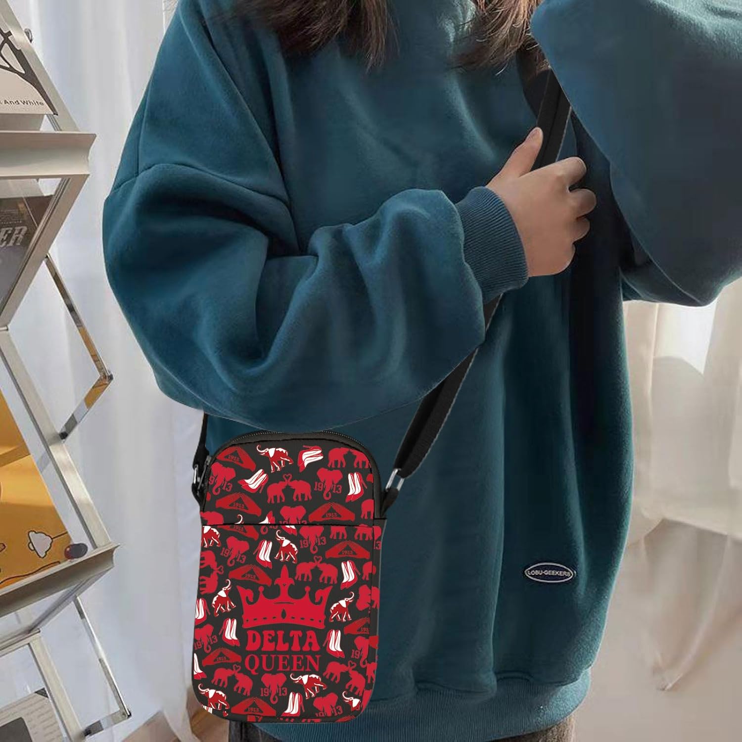 HOLLP Red Elephant Sorority Crossbody Bag Sisterhood Gift Red Sorority Shoulder Bag Greek Sorority Merch - Image 6