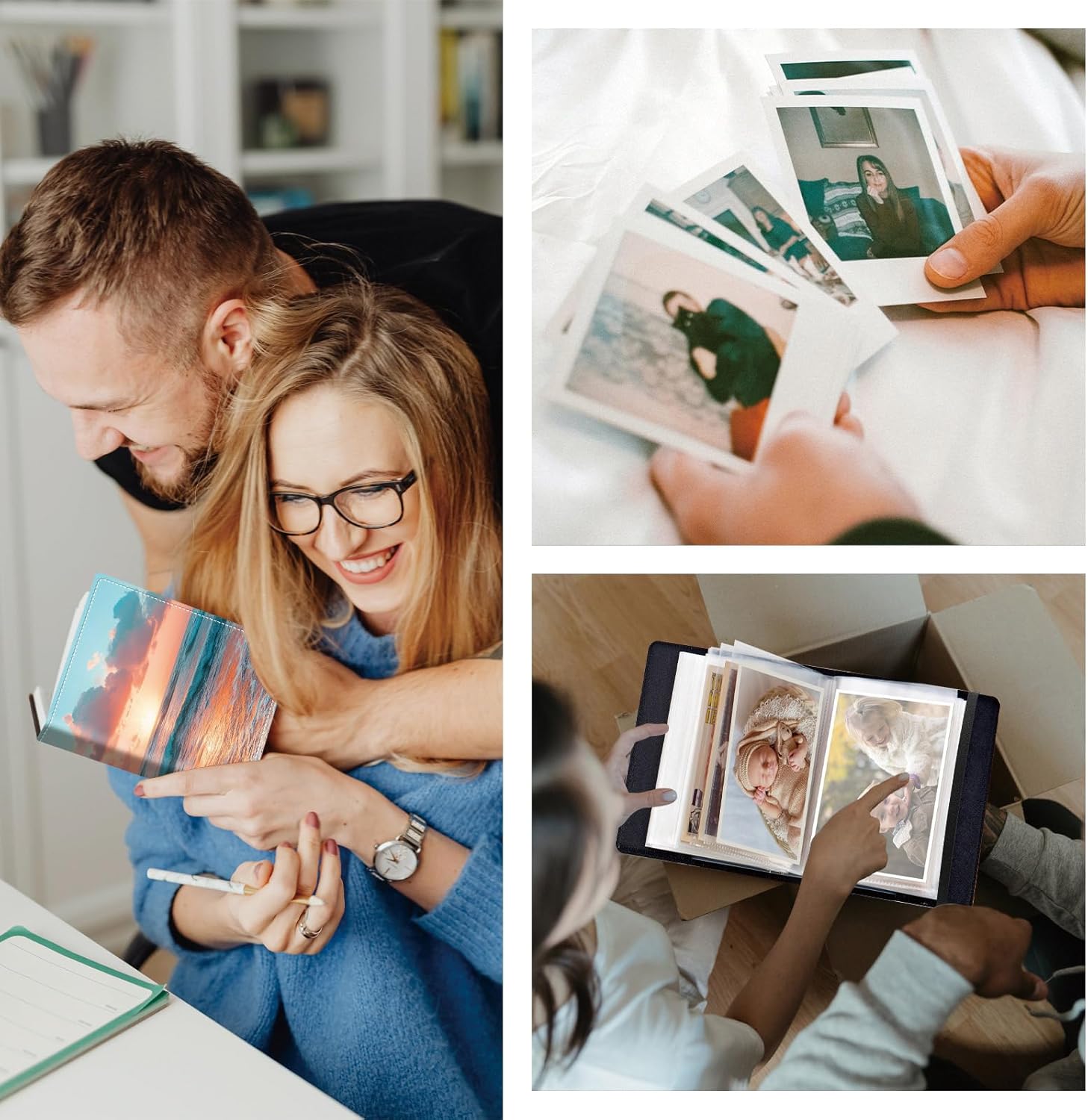 Cute 4x6 photo albums 60 Pockets 120 Photos with Strong Elastic Band, Acid-free, Moisture-proof and Dust-proof for Photo Albums 4x6 Pictures for Baby Women, Sunset Beach Wallpapers - Image 6