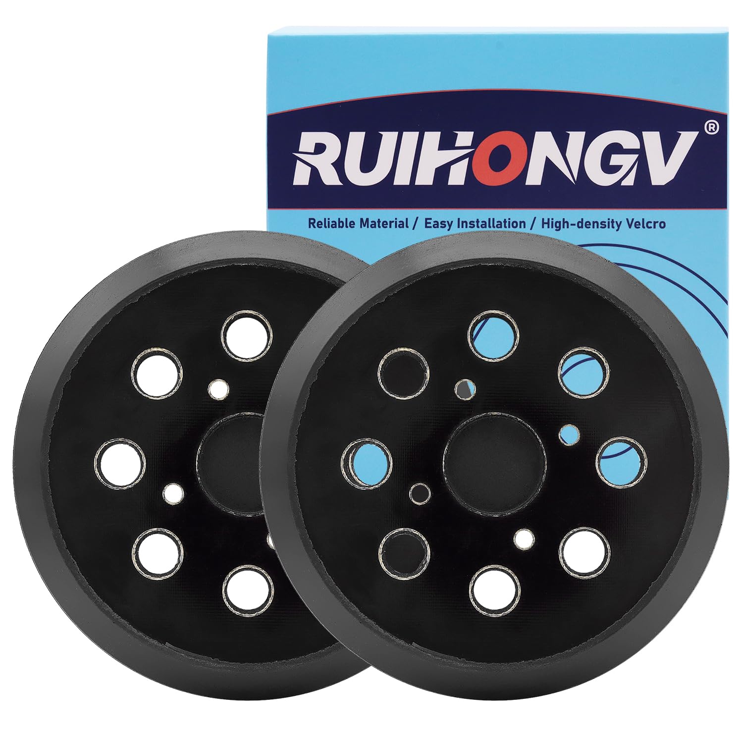 Orbital Sander Replacement Pad,2 Pack 5 Inch Hook and Loop Backing Sanding Pads Compatible with Ryobi RS290,RS280/VS,Ridgid R2600,R2601 and Milwaukee