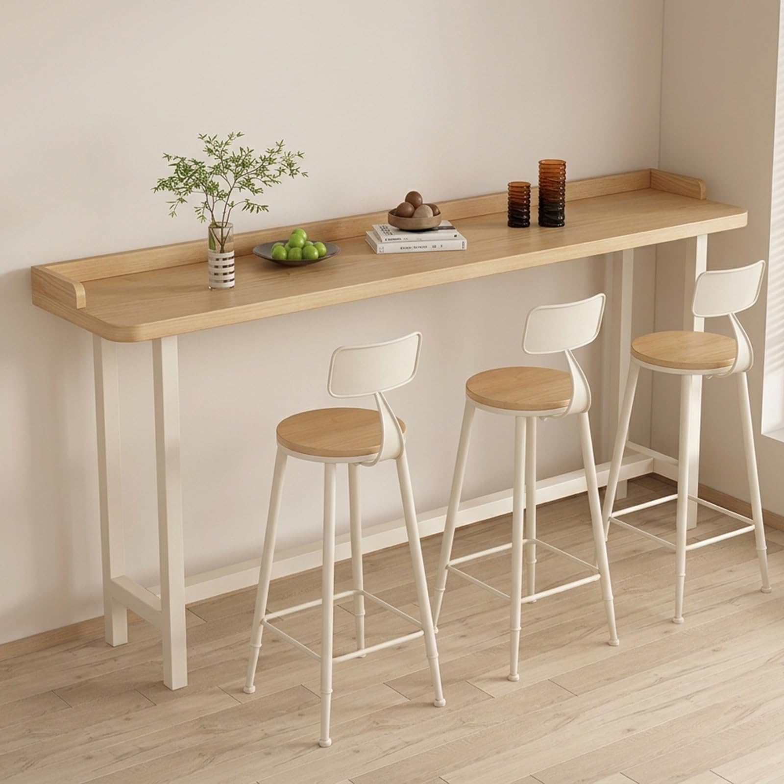 Tavolo bar alto moderno legno massello, Tavolo rettangolare altezza bancone