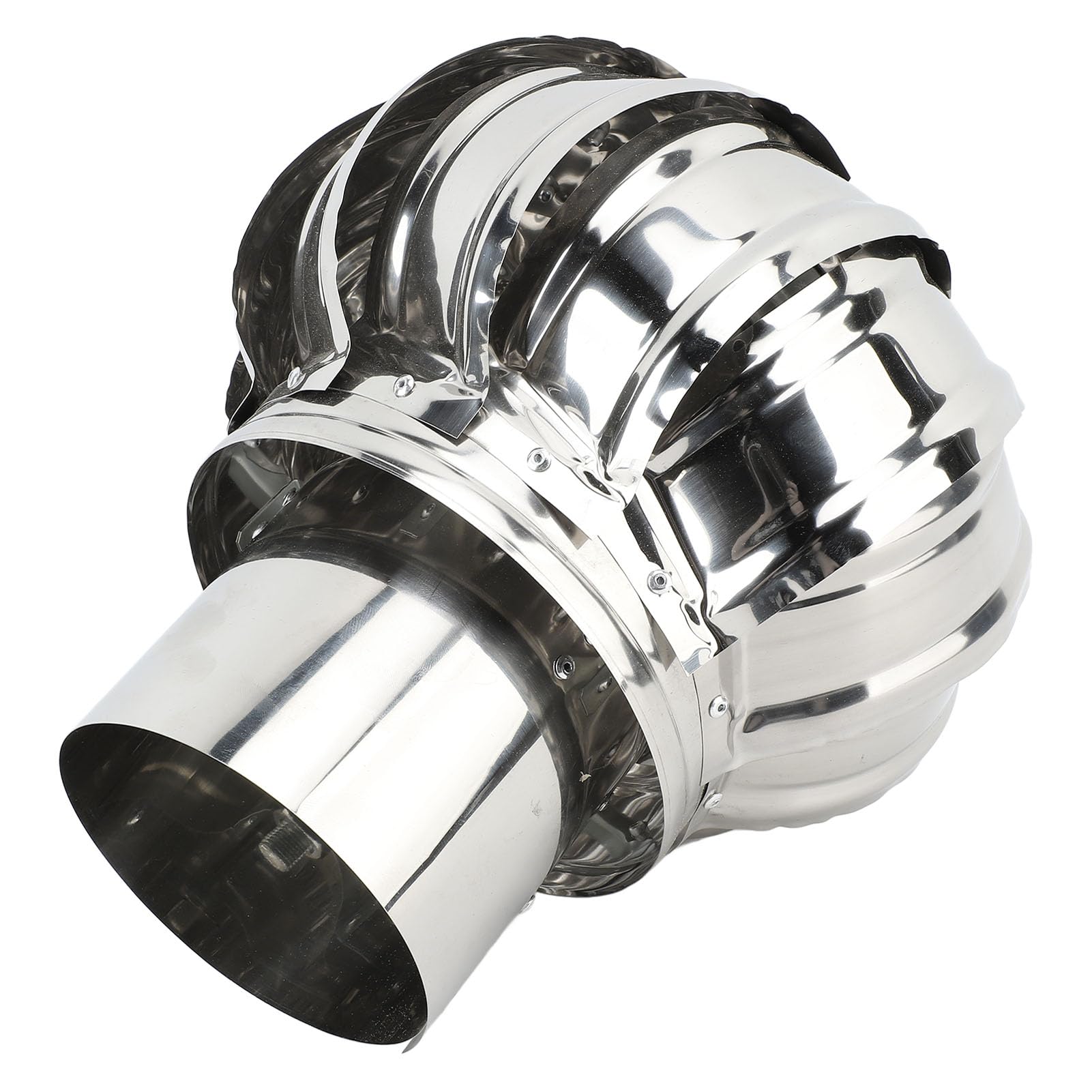 Premium Acero Inoxidable sombrerete de Chimenea, Instalación fácil Sombrerete Rotat Agua de Lluvia A Prueba Animal Spinner para hogar Techo (15cm / 5.9in)