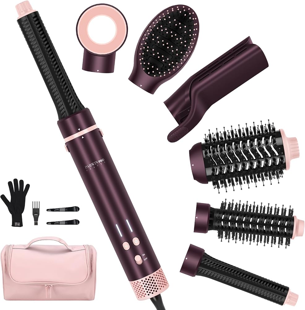 7 in 1 MaxAir 2.0 Auto Dual Voltage Brush Blow Dryer Set with Straightener — 사진 1