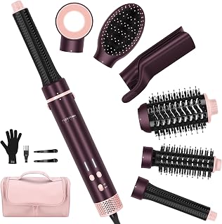 7 in 1 MaxAir 2.0 Auto Dual Voltage Brush Blow Dryer Set with Straightener