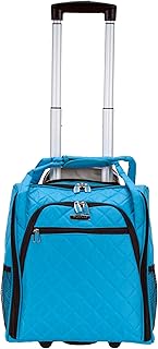 Melrose Upright Wheeled Underseater Carry-On Luggage, Turquoise, 15-Inch