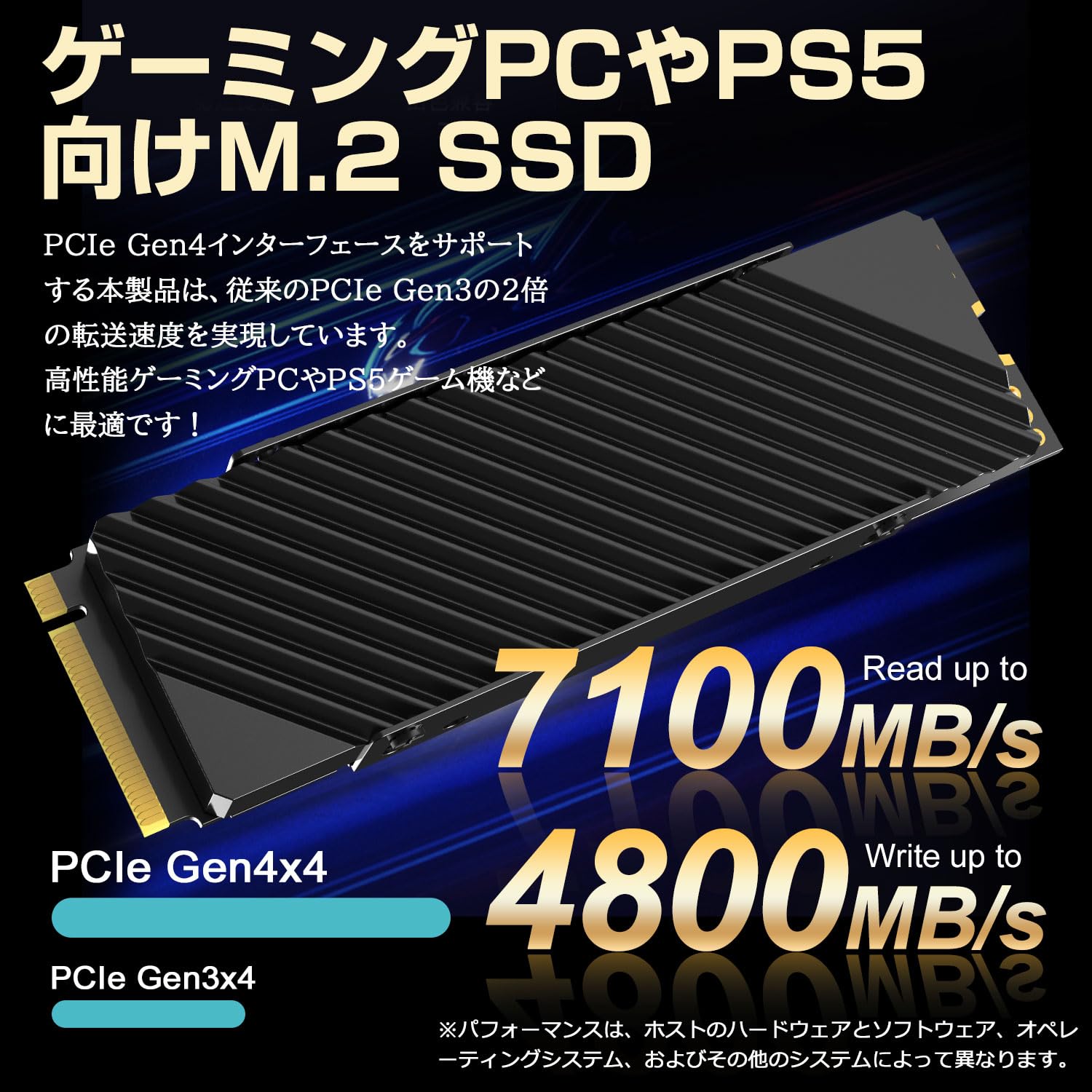 内蔵型SSD Hanye 4TB PCIe Gen4x4 M.2 NVMe SSD Amazon | Hanye SSD 512GB PCIe Gen4x4 M.2 NVMe 2280 ヒートシンク