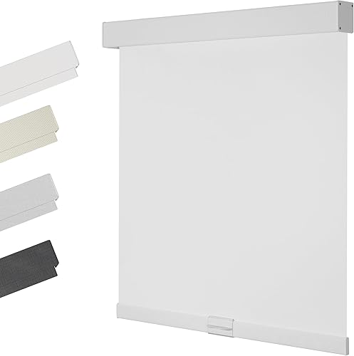 HOTSOON Persianas enrollables solares sin cordones para filtrar la luz, persianas enrollables solares sin cordones con cenefa de cassette,