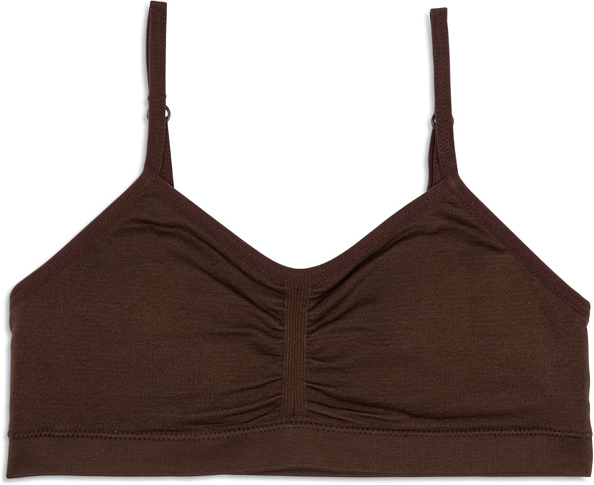 Maidenform Sujetador corto fruncido sin costuras para niñas