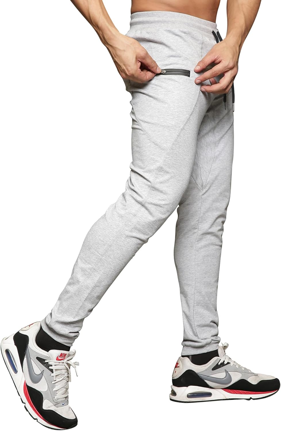 MAIKANONG Mens Slim Joggers Tapered Sweatpants Gym Workout Pants for Running Athletic Casual - Image 2