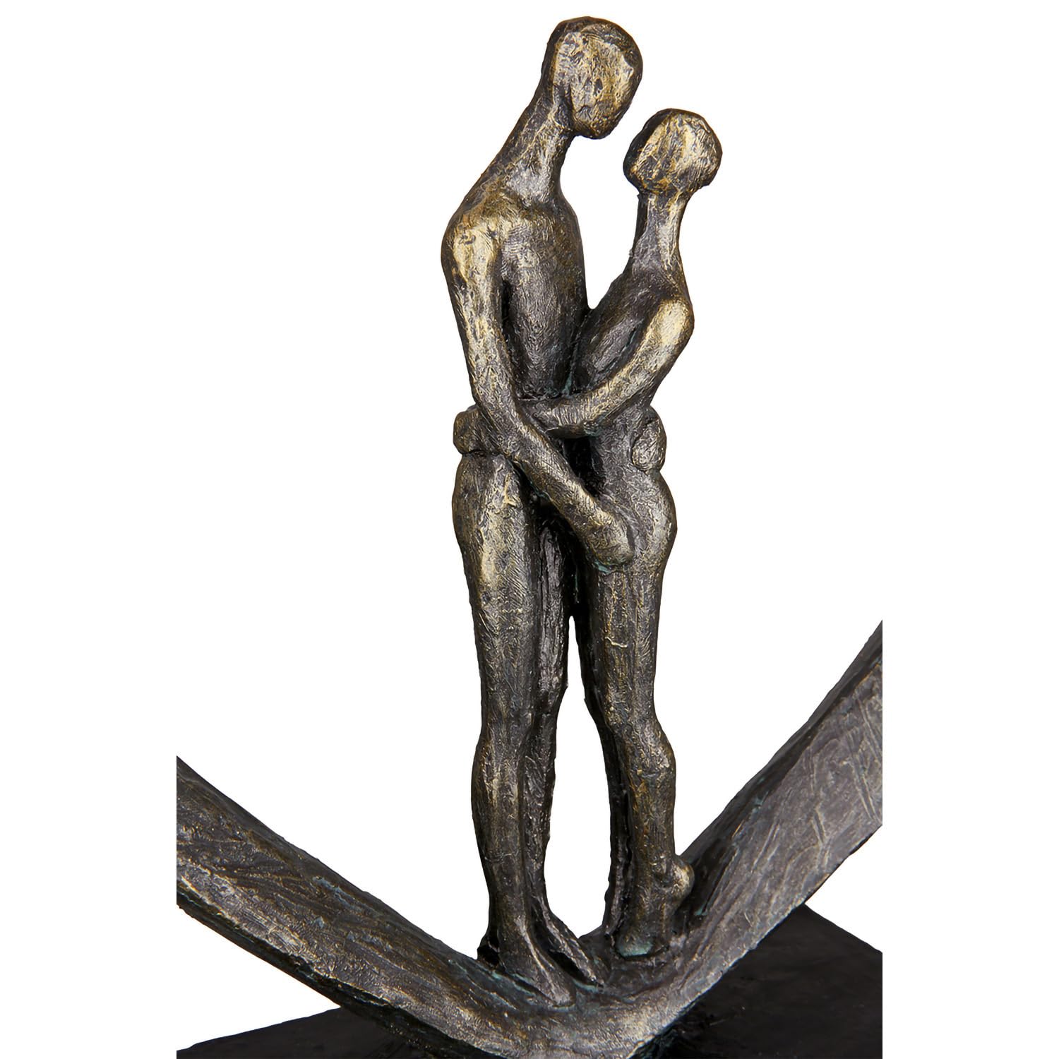 Casablanca Skulptur Love Tree, Deko Figur Bronze, Kunstharz Statue Wohnzimmer, Büro Dekoration H. 31,5 cm x B. 32 cm - Moderne Skulpturen Couple, Liebe, Hochzeit, Herz Symbol