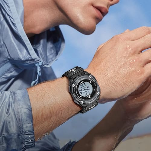 Miniatura 8 de NN BEN NEVIS Reloj digital para hombre, reloj deportivo al aire libre, impermeable, con alarma, calendario, cronómetro, cronógrafo, luz trasera