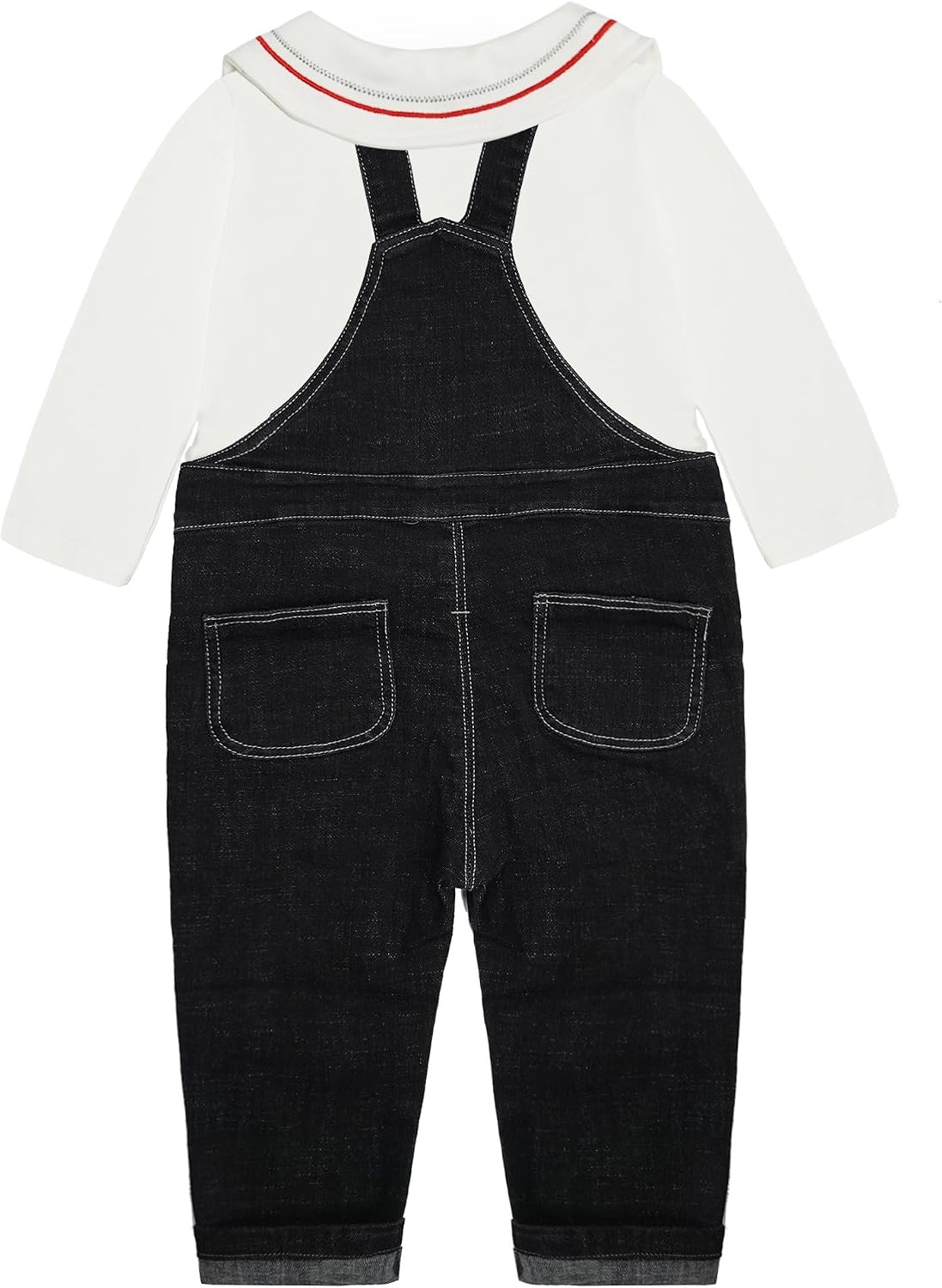 Baby Pant Set, Toddler Overalls Set, Ripped Jean Workwear Set, Pink Flower Cute Cartoon