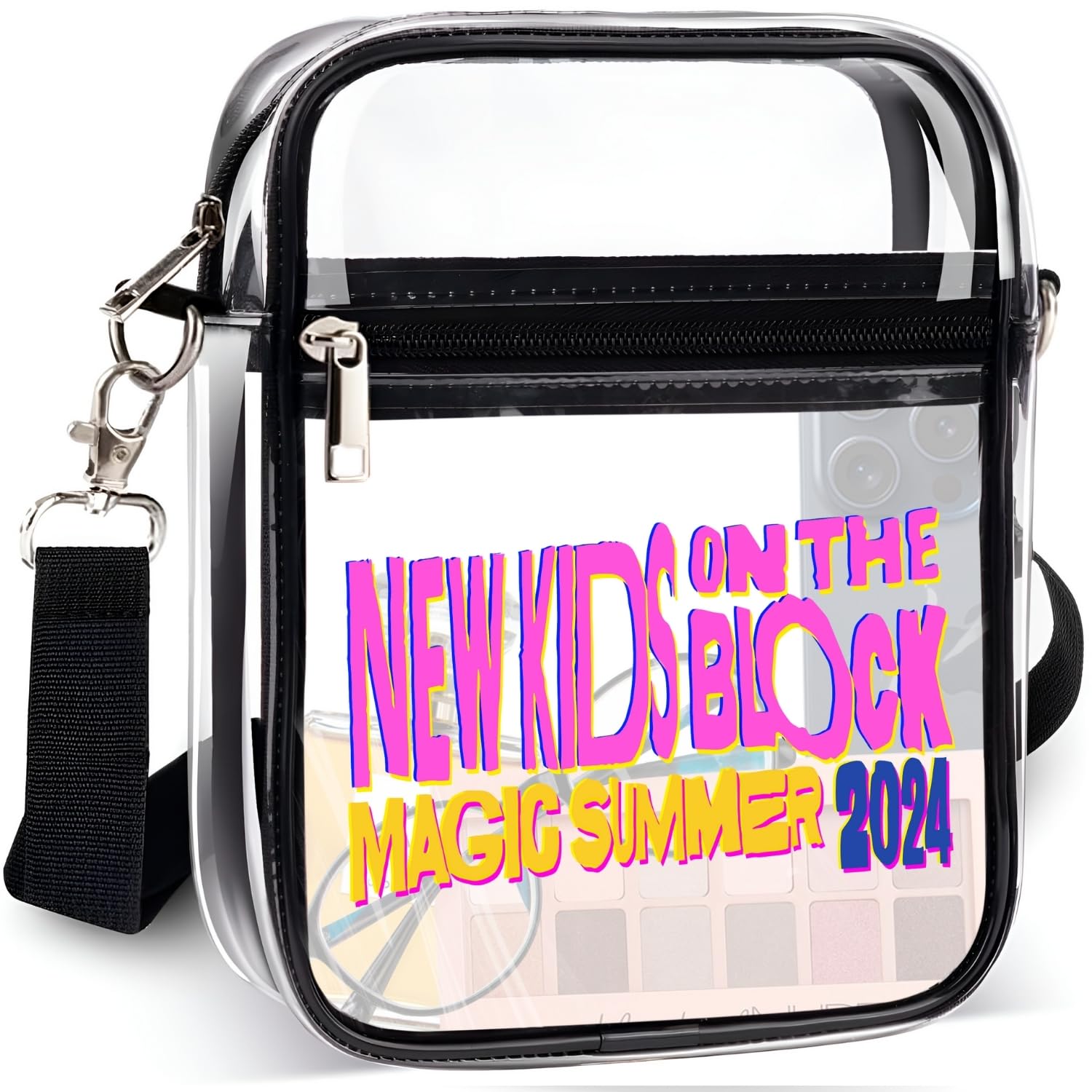 Clear Bag Stadium Approved for N-K-O-T-B Magic Summer 2024 Tour Event Concert, Clear Crossbody Purse for Concerts Merch