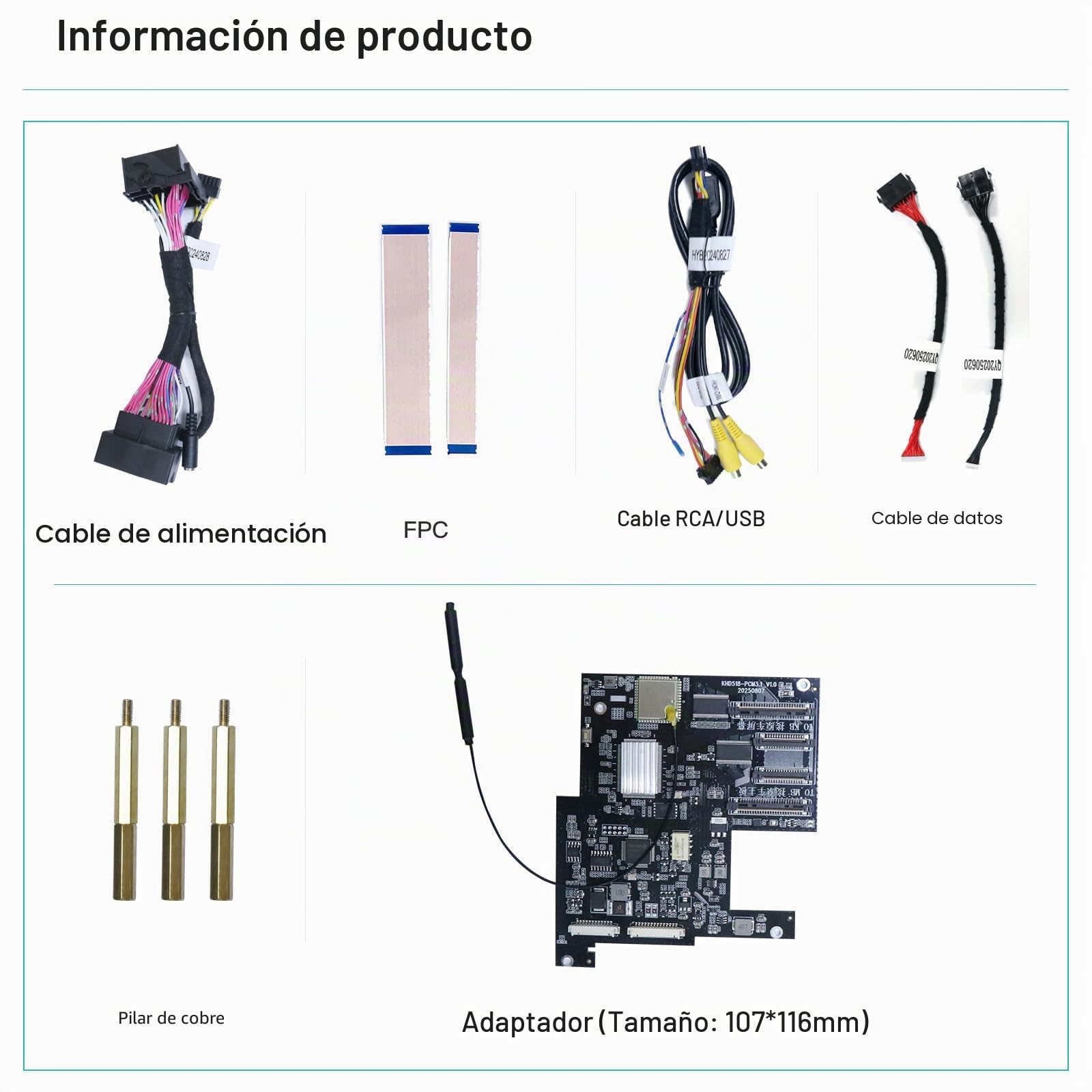 Módulo Wireless CarPlay y Android Auto compatible con sistema Porsche PCM 3.1 para Panamera, Cayenne, Macan, Cayman, Boxster, 911 y 718. Soporta Mirrorlink y funciones originales OEM