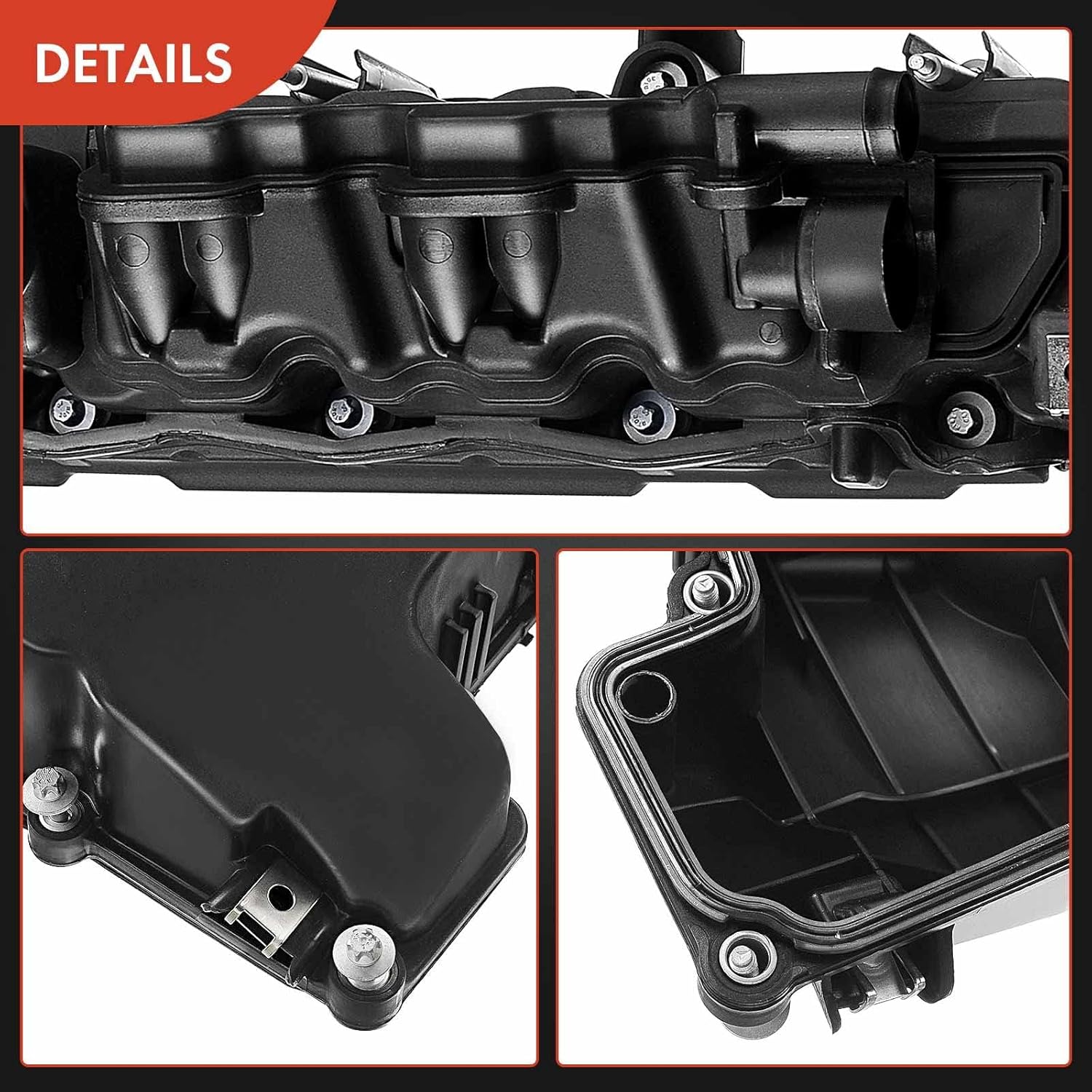 A-Premium N54/N55 Engine Valve Cover Kit, with Gasket & Bolt, Compatible with BMW - 2007-2019 - 135i 135is 325i 335i 335is 335xi 535i 535xi M135i M140i X6 Z5, 3.0L Gas Turbo, Replace # 11127565284