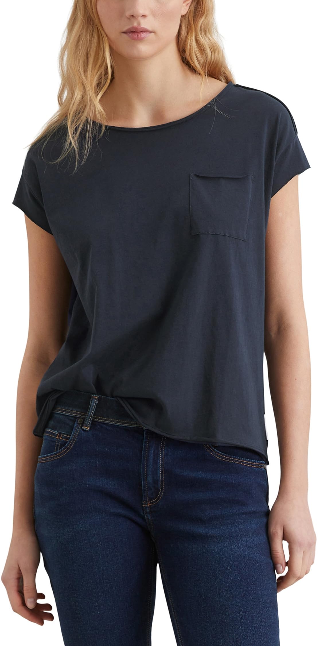 Marc O'Polo Denim Damen T-Shirt aus Bio-Baumwolle Relaxed Fit
