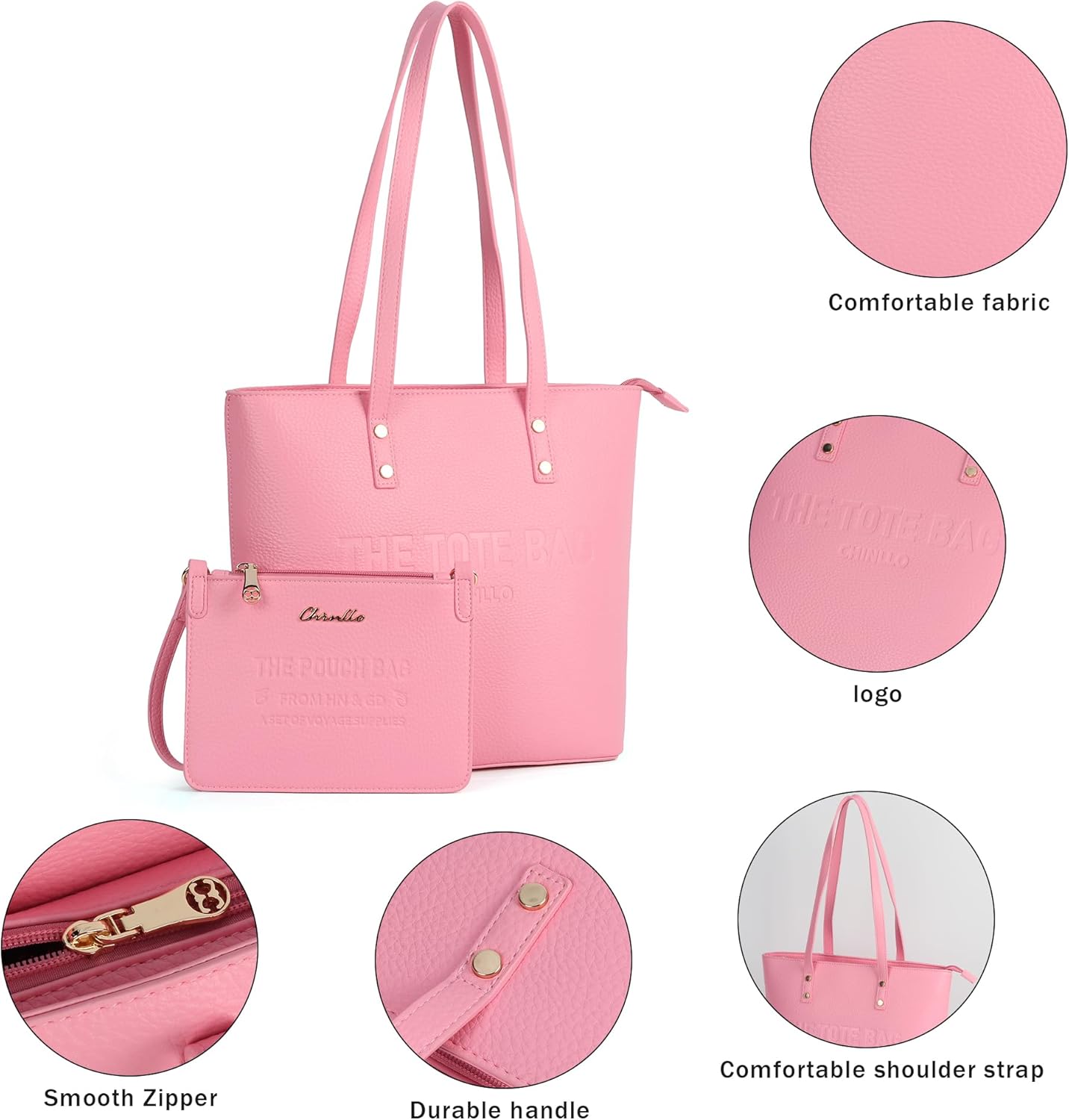 Chinllo Tote Bag for Women, Medium Top Handle Handbags Purse