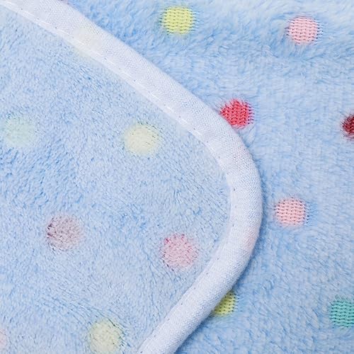 Miniatura 6 de Luciphia 1 paquete de 3 mantas súper suaves y lindas con patrón de puntos para mascotas, manta de franela para perro, cachorro, gato (mediano