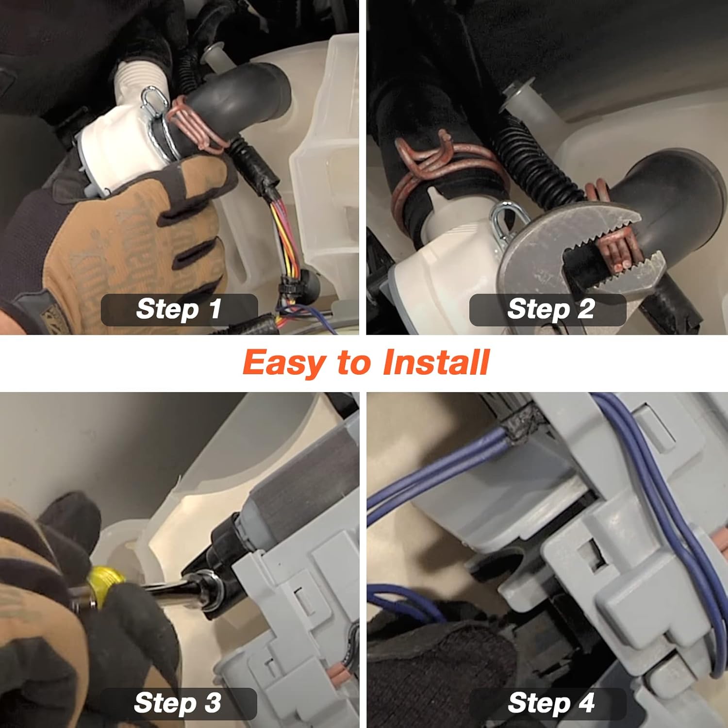 [2026 UPGRADED]W10536347 W10155921 W10049390 Washer Drain Pump Assembly by Blutoget - Fit for Whirlpool Kenmore Maytag Washing Machine - Replaces W10217134 AP5650269 W10281682-3 Pack Mounting Screws