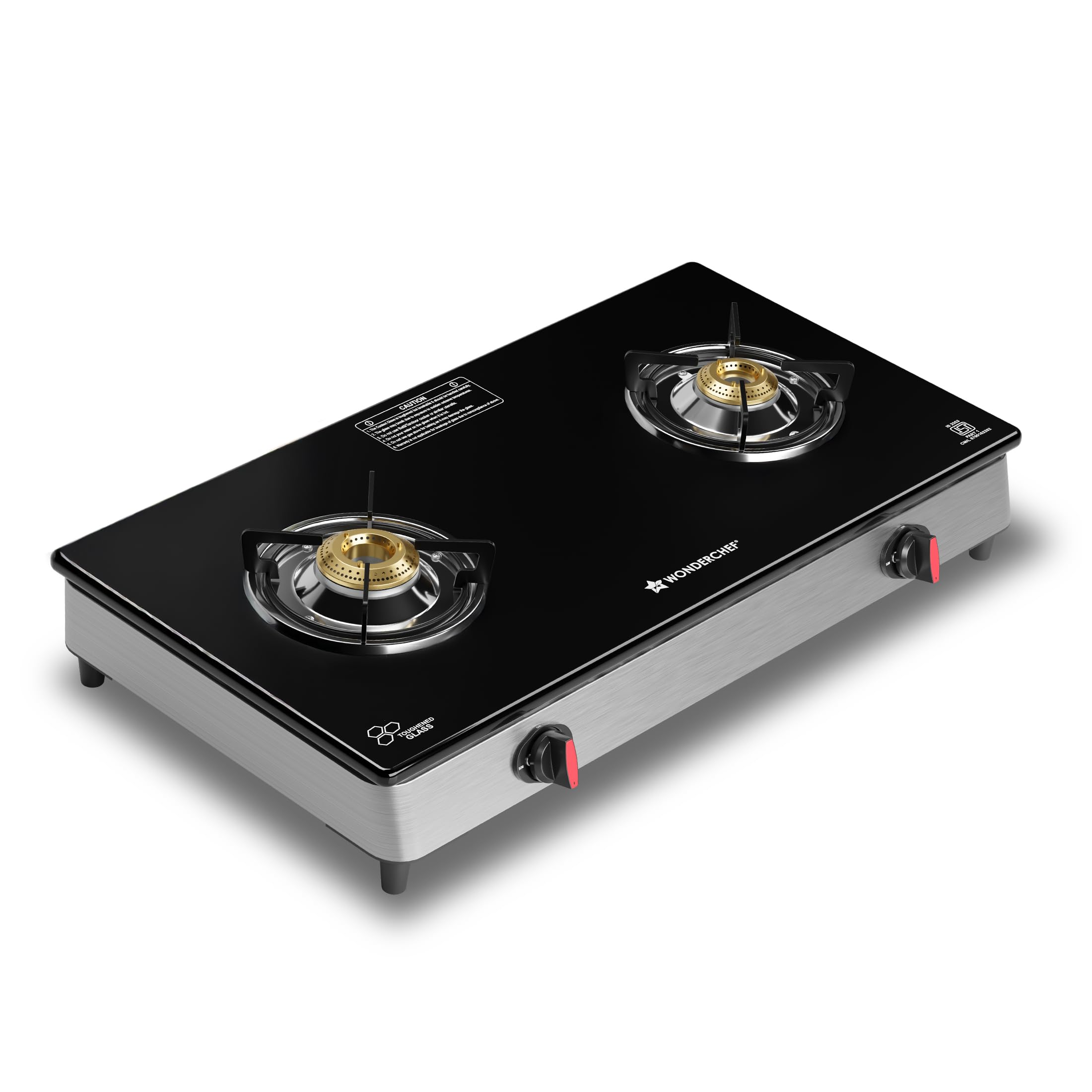 Wonderchef Regal 2 Brass Burner Cooktop, LPG Gas Stove for Kitchen, ISI Toughened Glass Surface, SS Frame, Spill-Proof Design, Ergonomic Knobs, 2-Yr Warranty-image-27